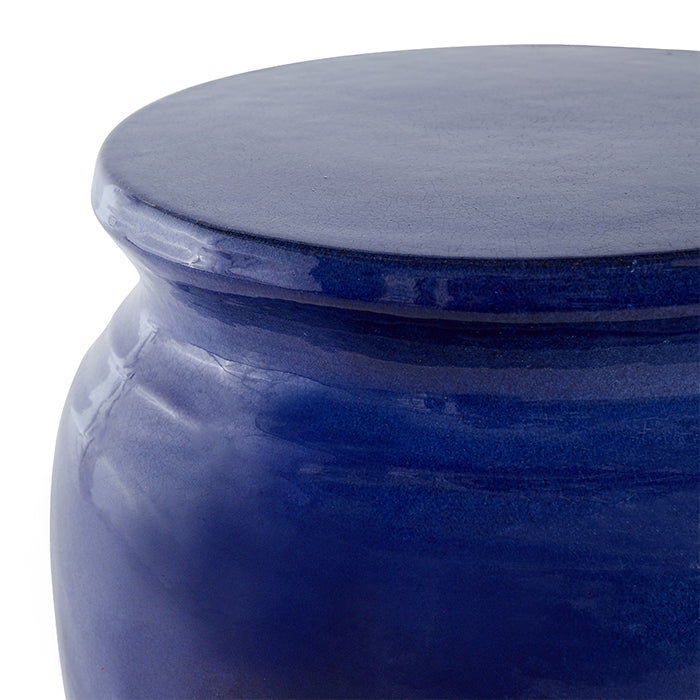 Cobalt Garden Stool - Outdoor Patio Furniture, Durable Metal Stool for Garden, Lawn, Poolside - Perfect for Relaxing, Entertaining, and Decorating Your Outdoor Space