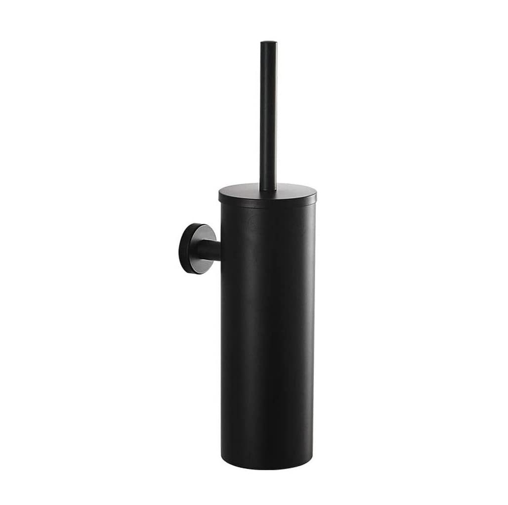 GUOJM Stainless Steel Wall Mounted Toilet Brush Holder Set - Bathroom WC Scrubber with Loo Brush for Toilet Bowl Cleaning | Durable & Rustproof for Home, Hotel, and Office Restrooms