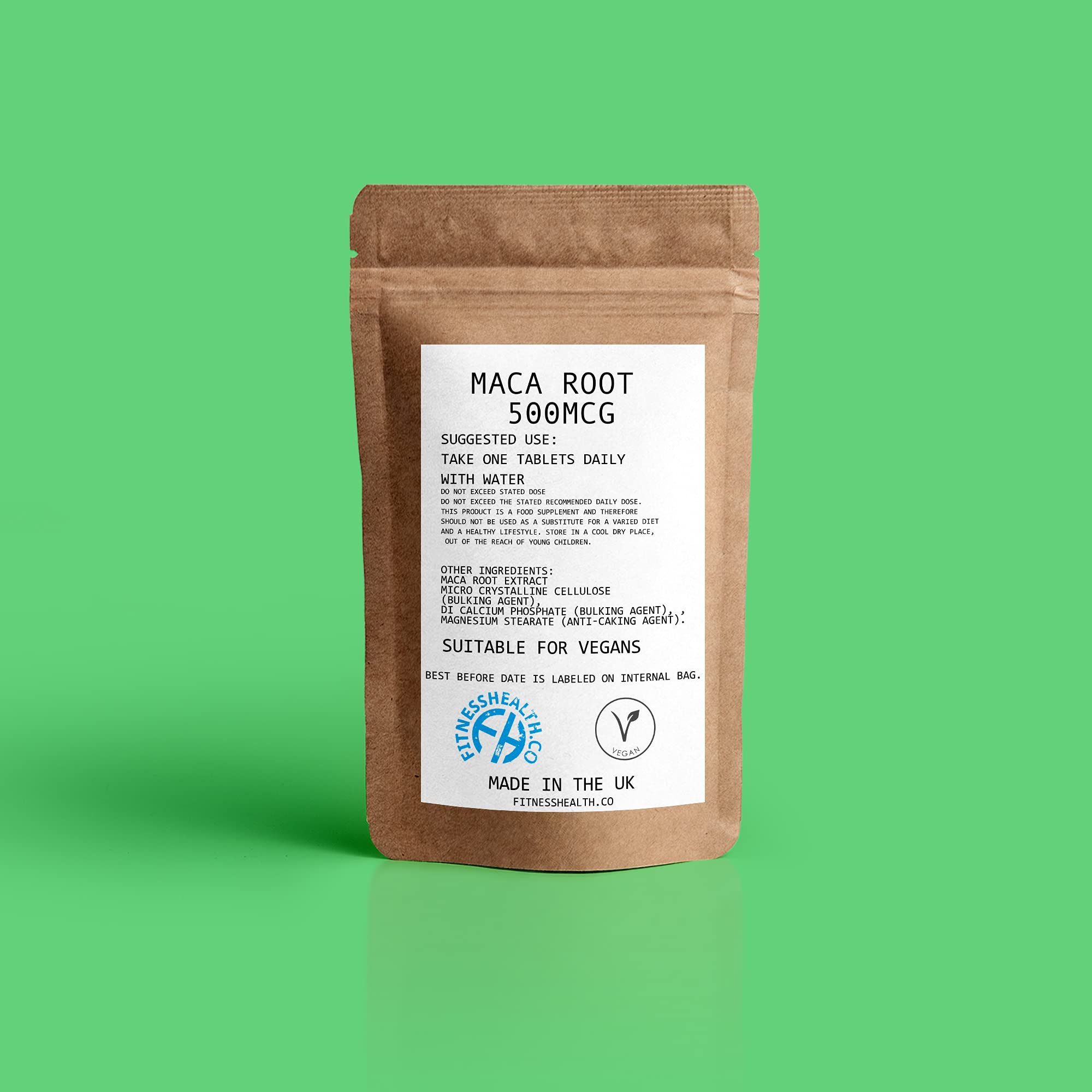 Premium 500mg Maca Root Extract Supplement - 60 Vegan Tablets for Energy, Stamina & Hormonal Balance - Ideal for Athletes, Fitness Enthusiasts & Natural Wellness