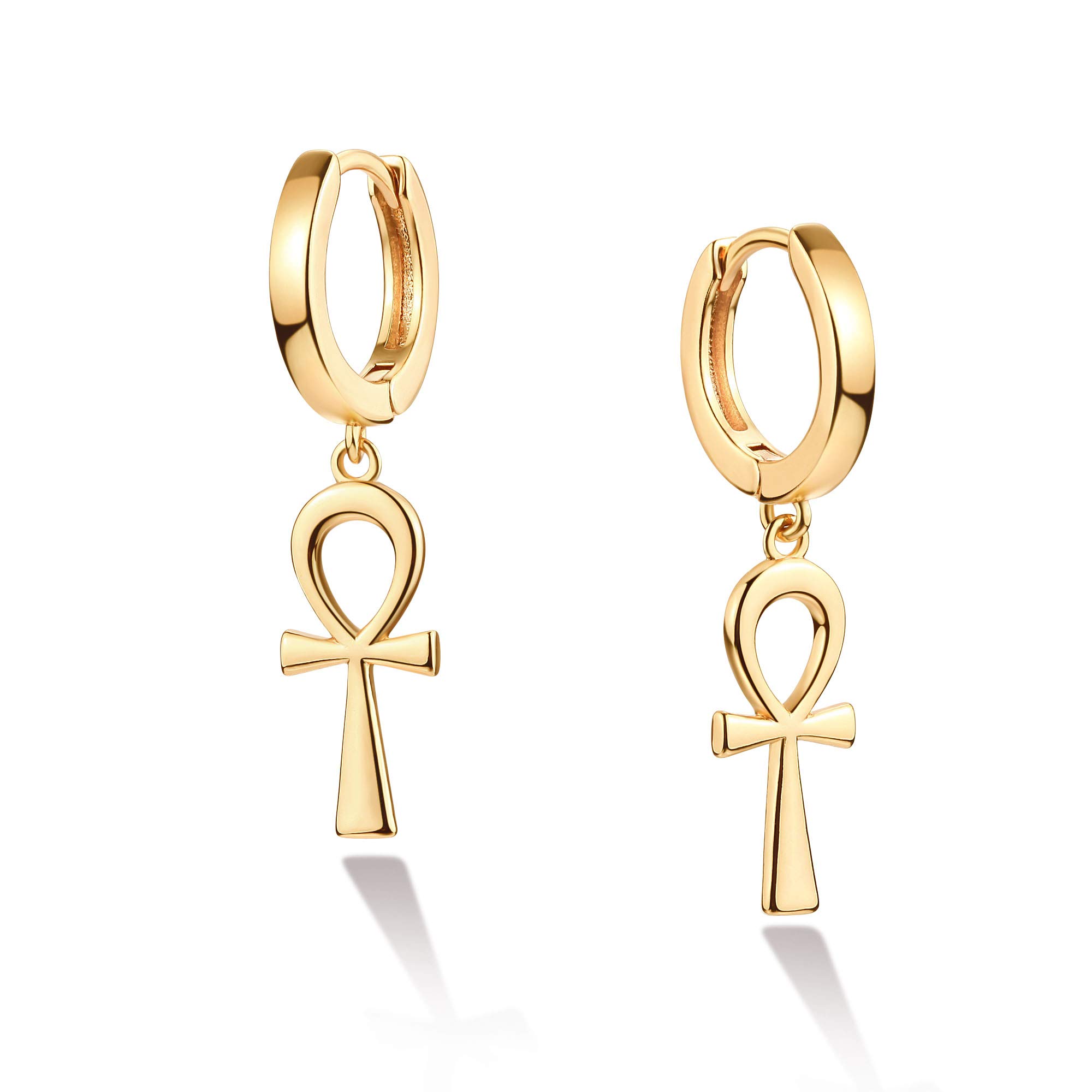 VACRONA 14k Gold Plated Heart Huggie Hoop Earrings for Women - Small Dainty Hoops for Everyday Wear & Gifts
