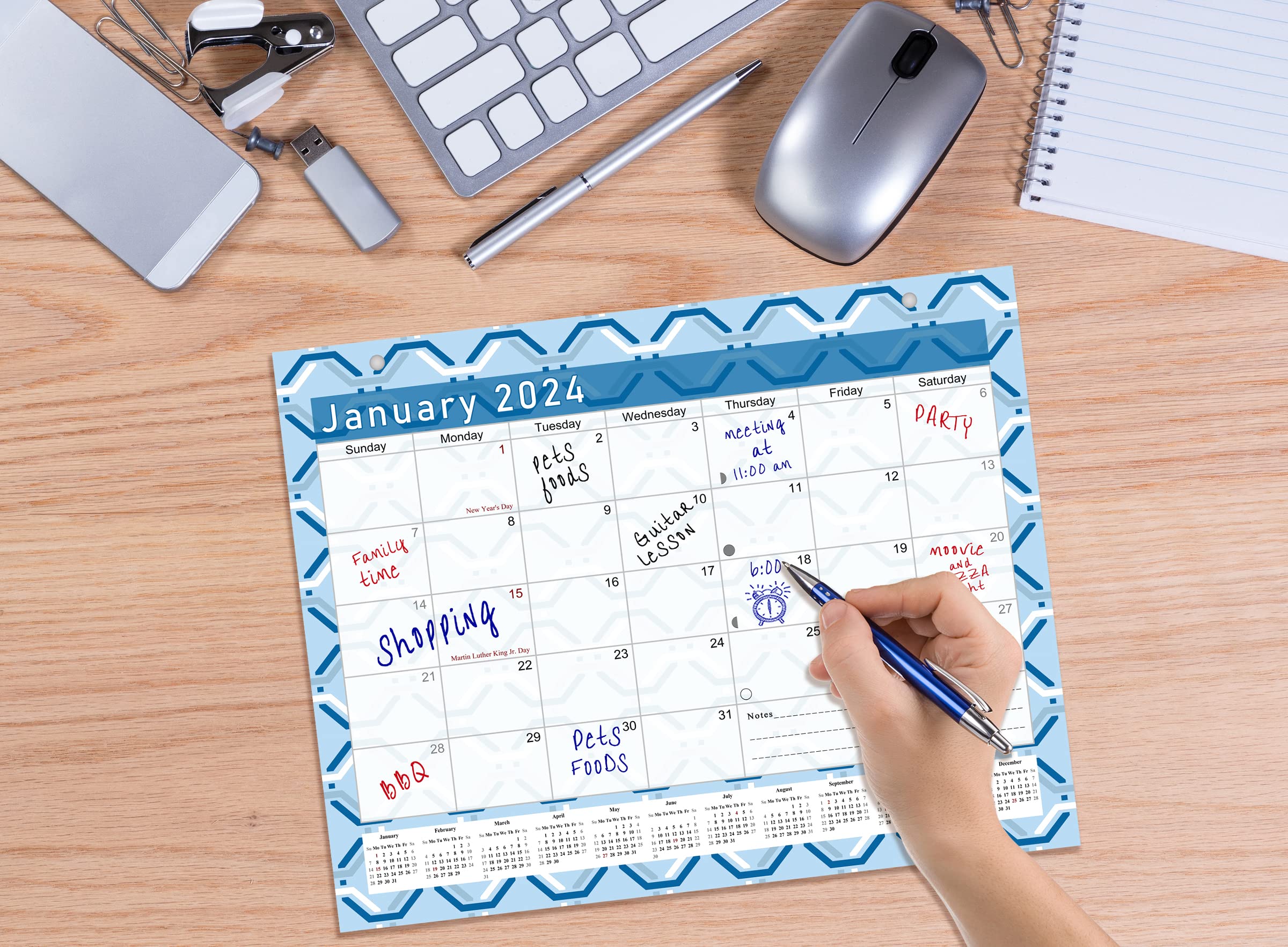 2024-2025 18-Month Magnetic & Desk Calendar Planner - Wall/Desktop Organizer with Bonus Stickers - Perfect for Office, Home & School Planning (Edition #26-04)