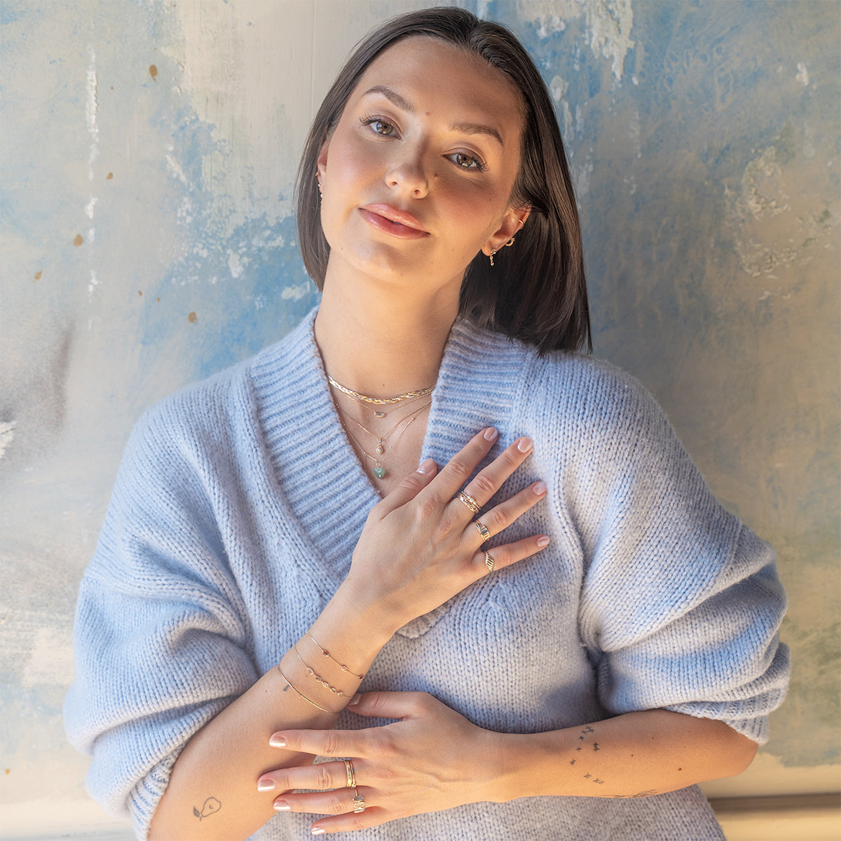 Solid Gold Daybreak Moonstone & Blue Topaz Ring - Elegant Dainty Jewelry for Women, Perfect for Weddings, Anniversaries & Everyday Wear