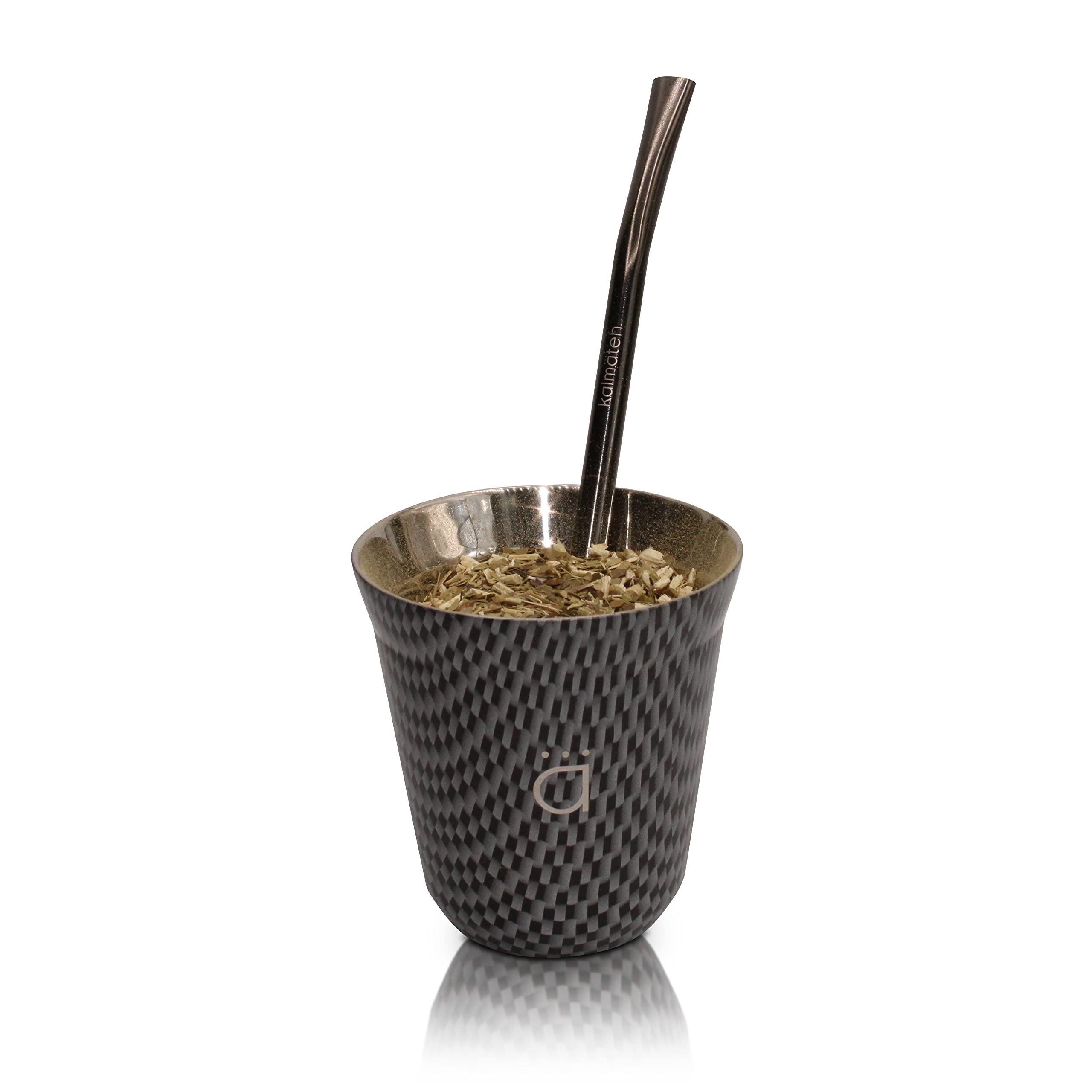 Kalmateh Yerba Mate Gourd with Bombilla - 5oz Stainless Steel for Tea Lovers