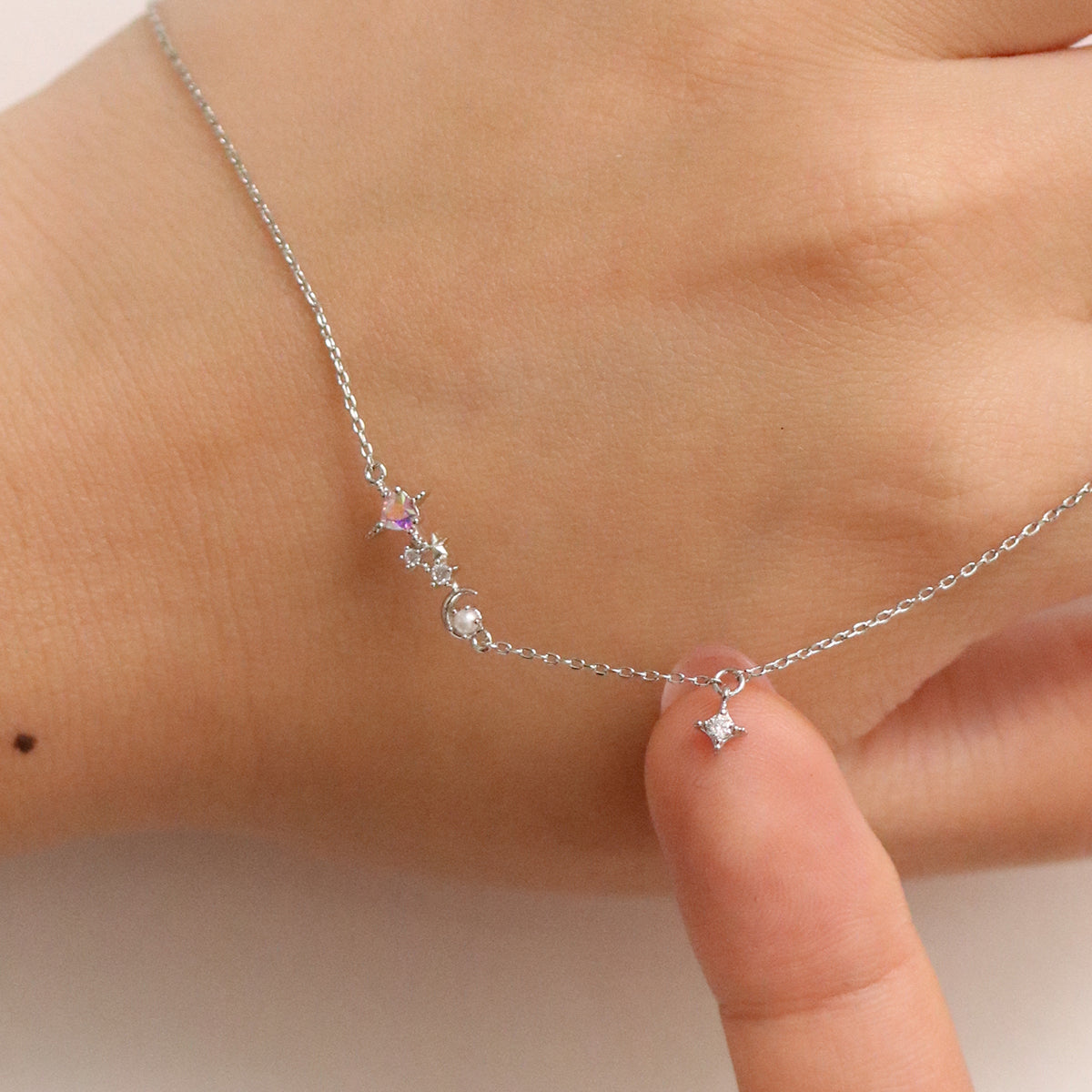 Elegant Smoked Topaz Cubic Pearl Charm Bracelet for Women - Perfect for Parties, Weddings & Everyday Wear