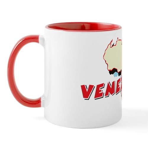 White/Red Inside - Venezuela Map Mug