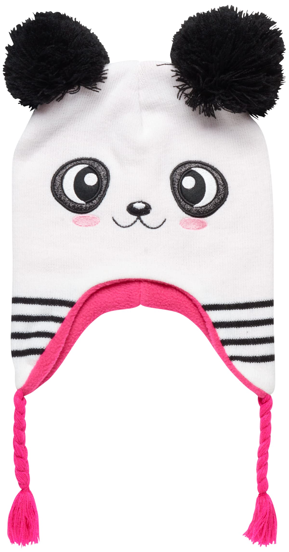 Girls Critter Winter Hat and 2 Pair Gloves Set for Toddler & Little Girls - Cozy Animal Ear Accessories for Snow Play & Outdoor Adventures
