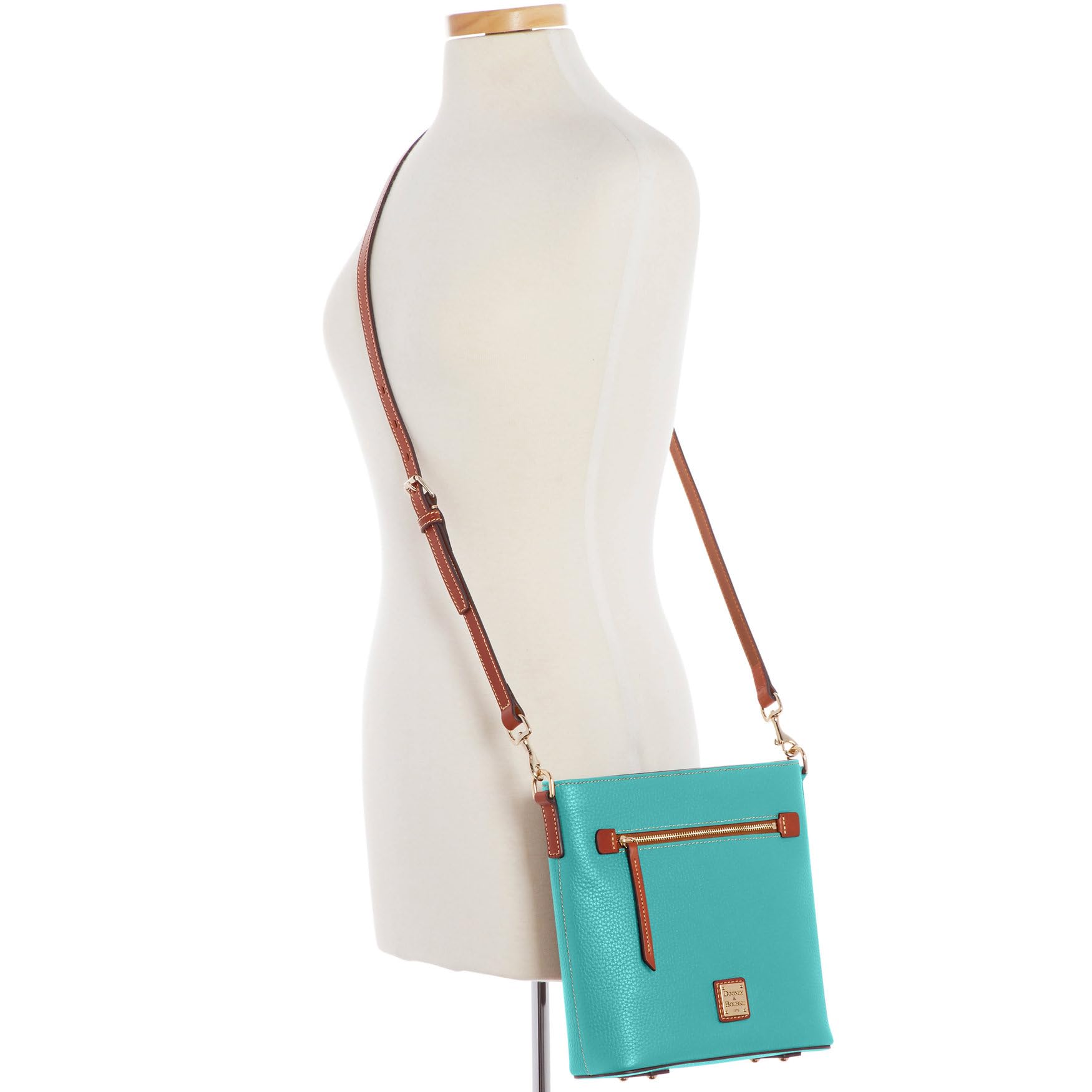Dooney & Bourke Women's Pebble Grain Leather Crossbody Bag - Stylish Zippered Messenger Purse for Everyday Use, Travel & Work