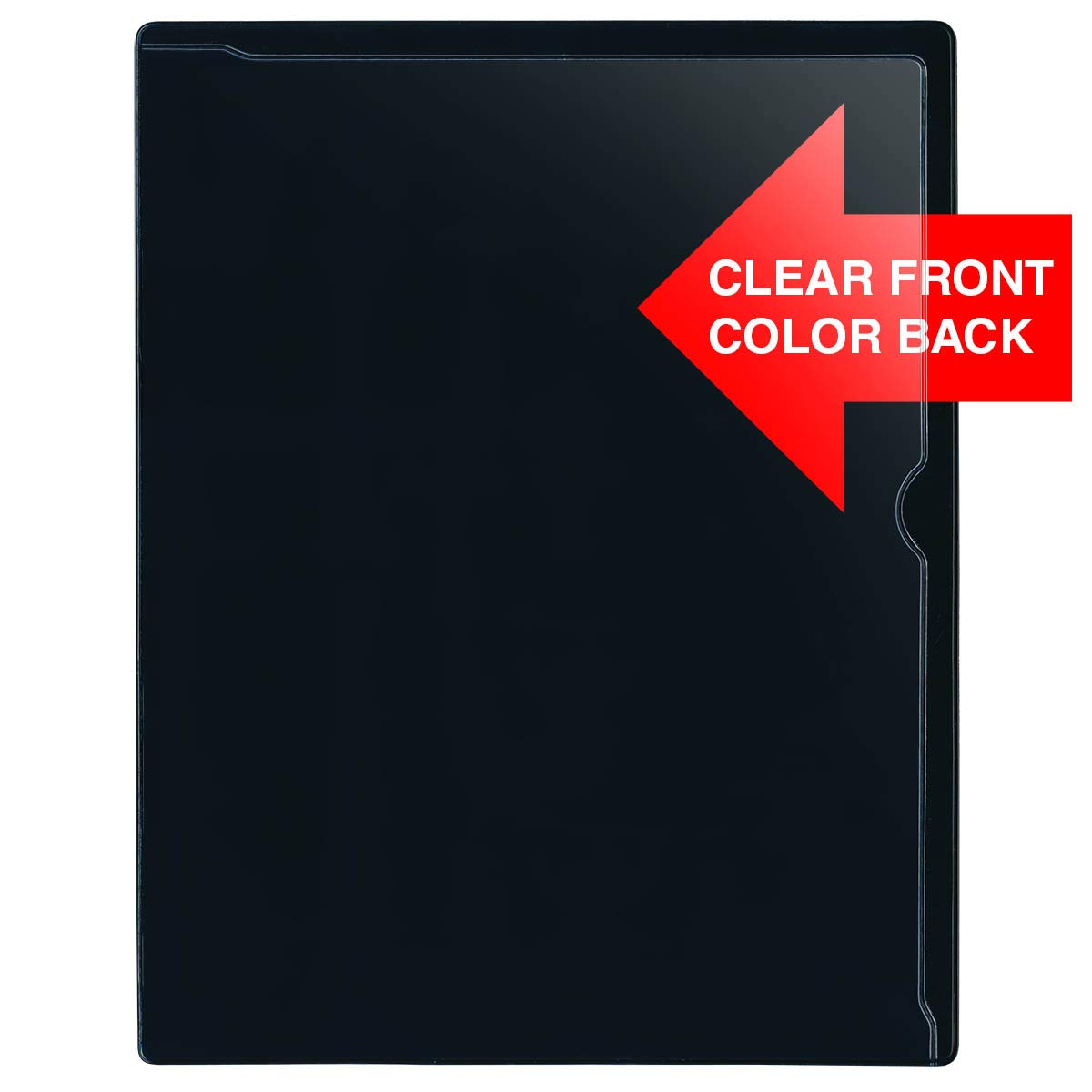 StoreSMART 50-Pack Heavy Duty Black Plastic Paperwork Organizers with Clear Front - File Folders for Office, School & Home Organization - PF8511PQBK-50