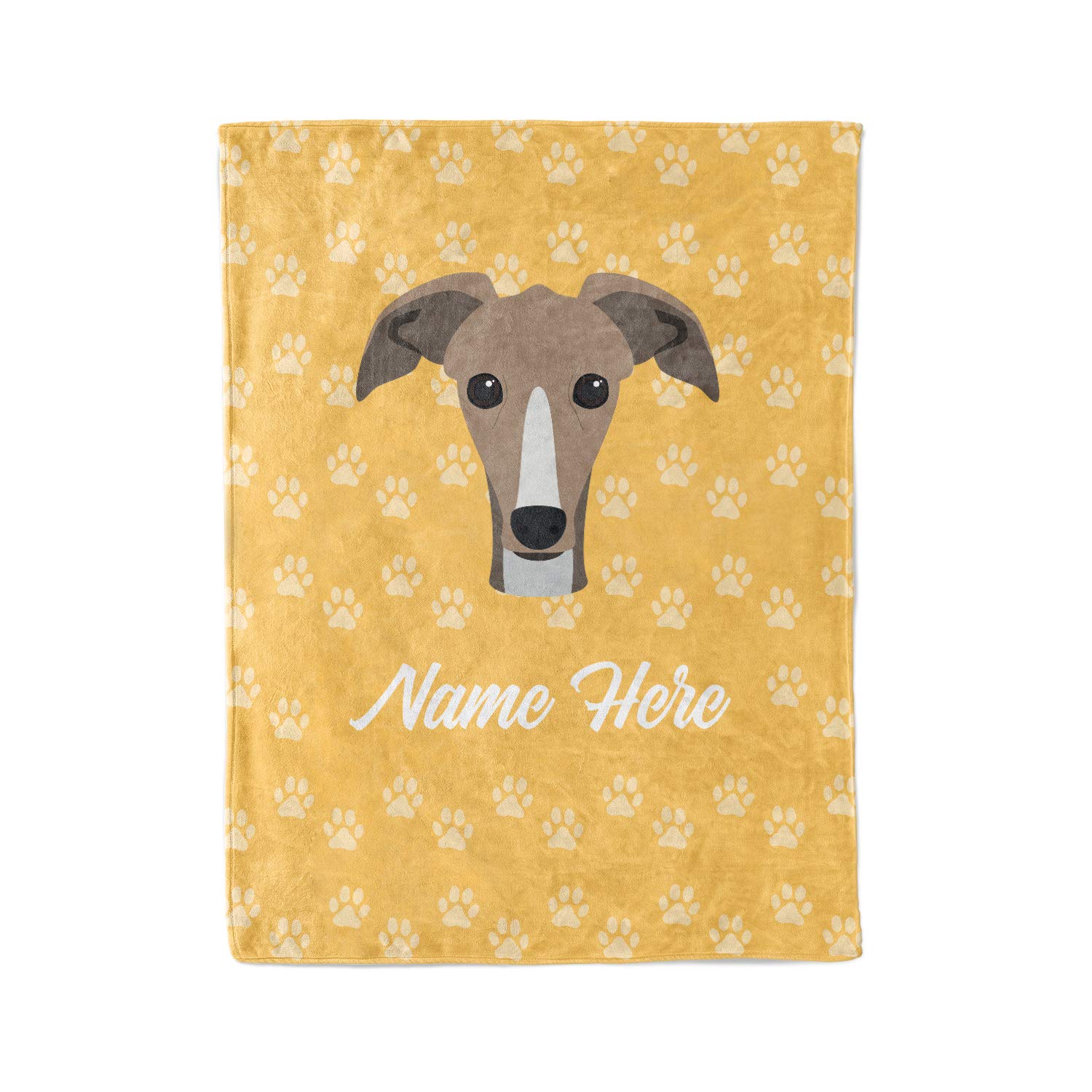 Personalized Greyhound Fleece & Sherpa Throw Blanket for Men, Women, Kids & Babies - Soft Pet Dog Blanket for Bed, Couch & Travel - Perfect Gift for Dog Lovers, Moms & Dads - Cozy Home Decor & Dog Owner Present