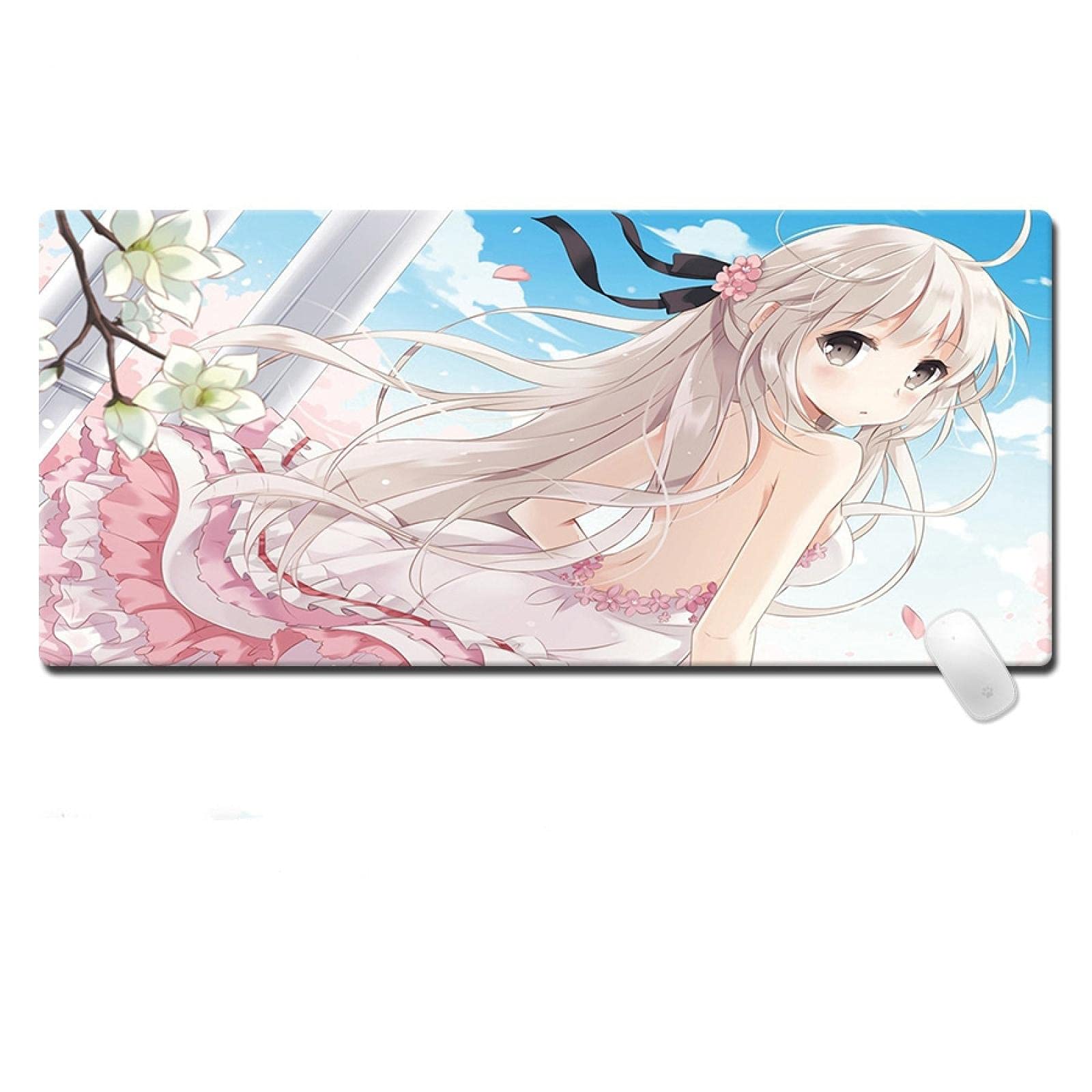 Glorious 3XL Gaming Mouse Pad 23.6x11.8 Inch - Extra Large Extended Mousepad with Anti-Fray Stitched Edges, Non-Slip Rubber Base & Colorful Cartoon Anime Pattern - Perfect for PC Gaming Setup, Office Work & Desk Protection