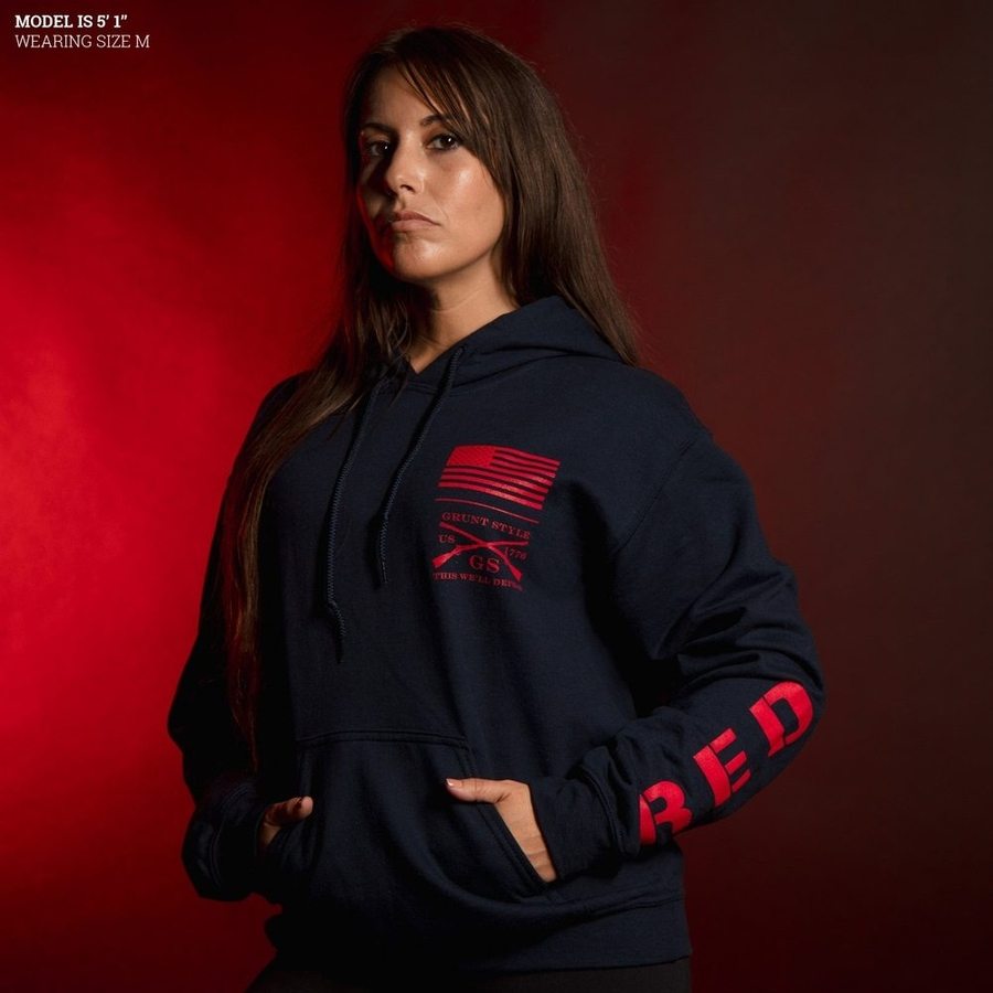 RED Friday Hoodie - Navy Blue Pullover Sweatshirt for Men & Women | Casual Wear, Street Style, Gym & Lounge