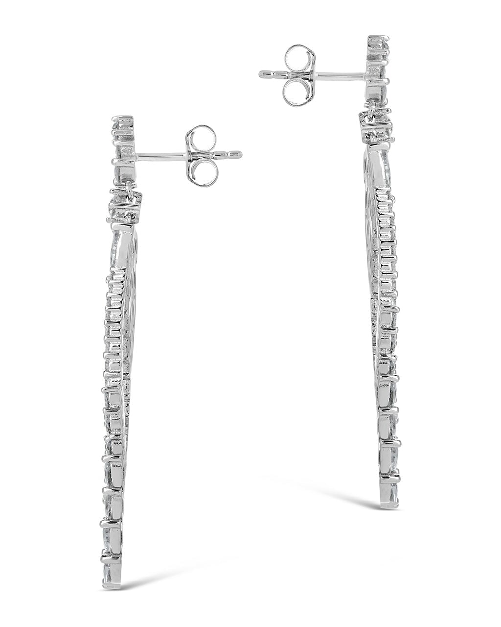 Elegant Gail Statement CZ Drop Earrings for Women - Sparkling Cubic Zirconia Dangle Earrings for Party, Wedding & Evening Events