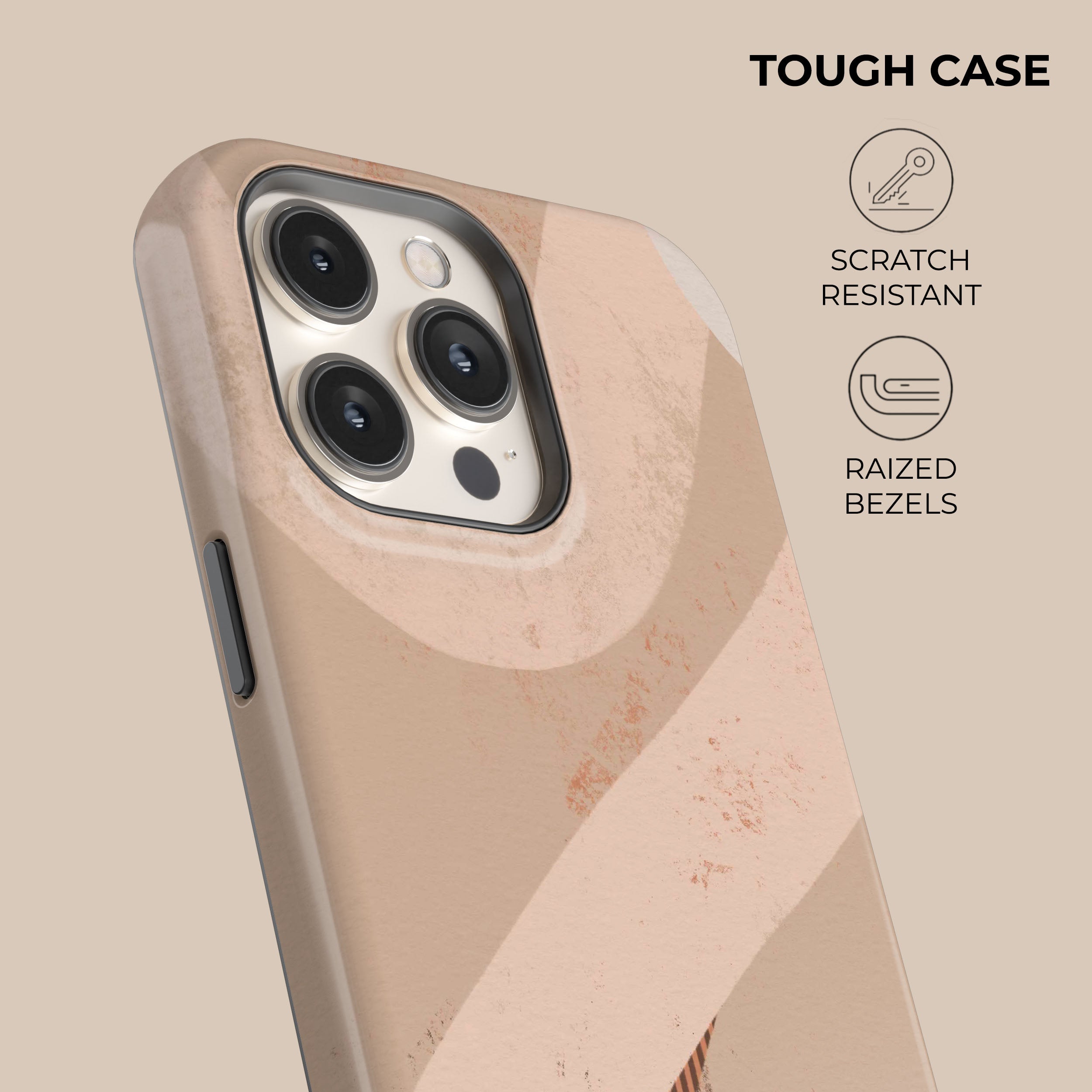 Eco-Friendly Beige Organic Phone Case - Biodegradable & Sustainable Cover for iPhone & Samsung - Perfect for Everyday Use, Travel & Outdoor Activities