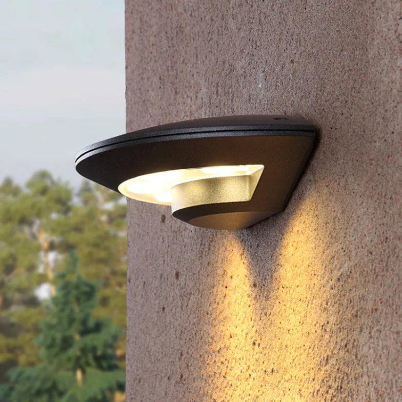 Modern UFO LED Outdoor Wall Light - Weatherproof IP65, Energy Saving, Bright White Light - Perfect for Porch, Garden, Patio, and Backyard Lighting