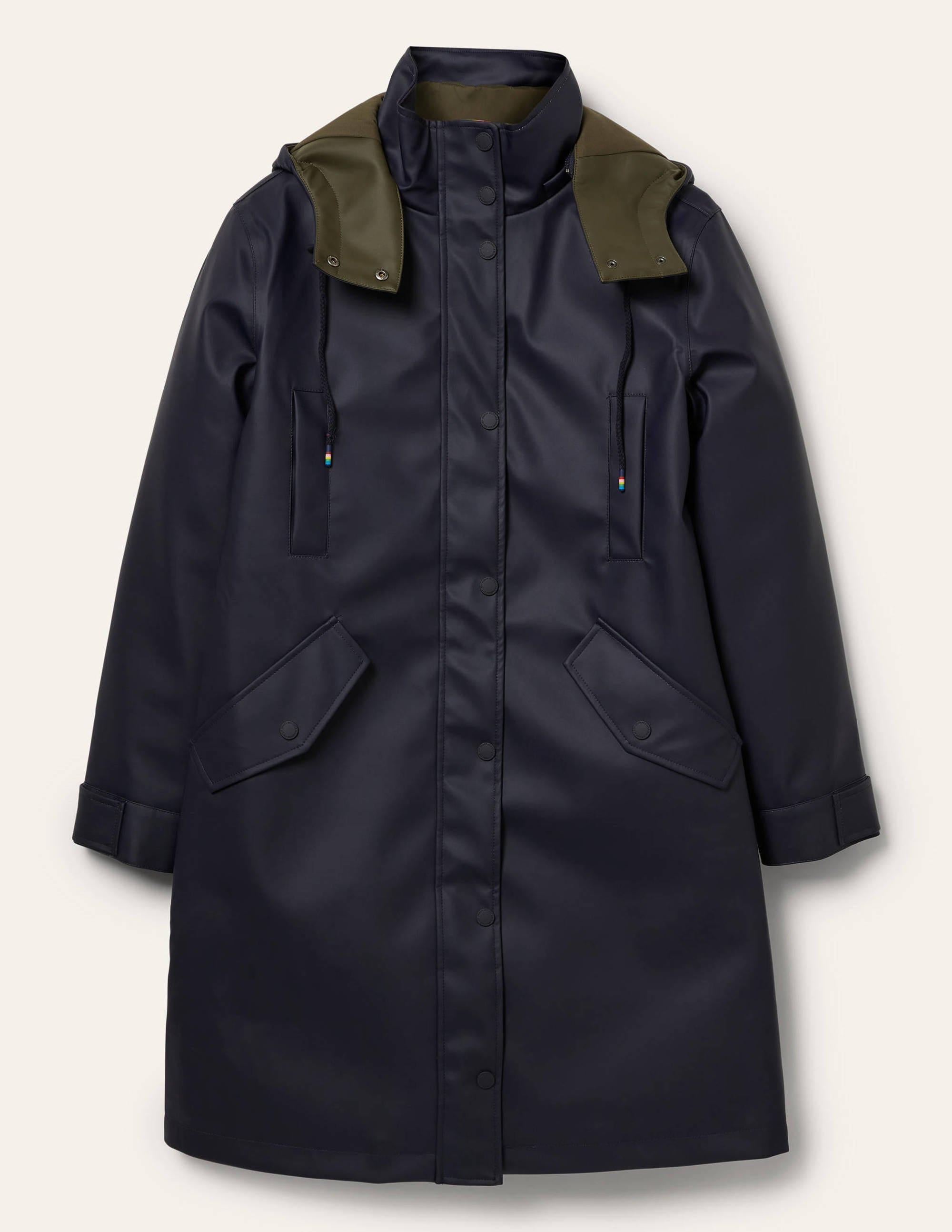 Waterproof Bamburgh Raincoat for Men & Women - Navy & Khaki Outdoor Jacket - Perfect for Hiking, Camping & Daily Commute