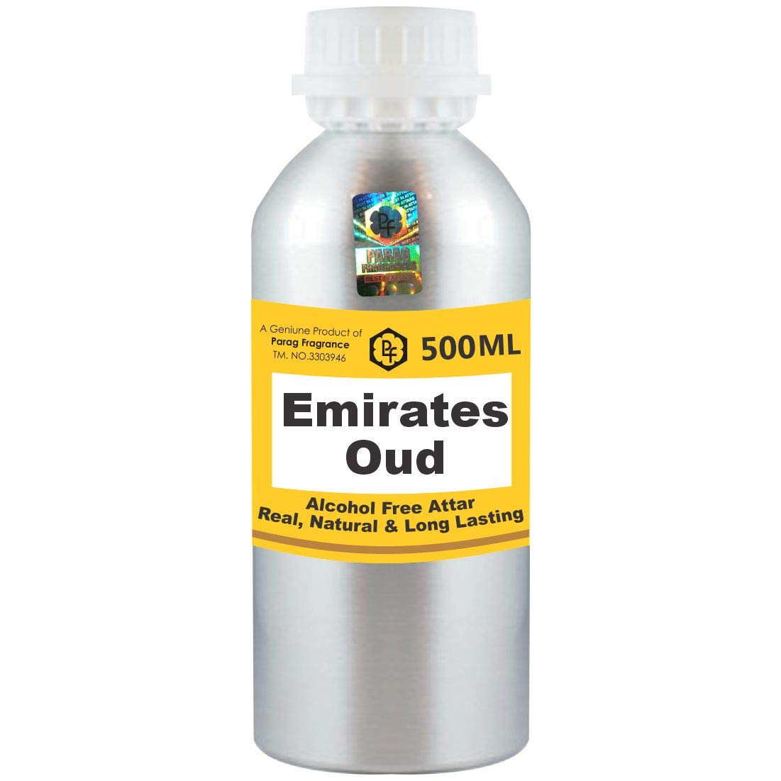 Premium Emirates Oud Attar 500ml - Alcohol-Free Long Lasting Perfume Oil for Men & Women | Luxury Arabic Fragrance for Daily Wear & Religious Ceremonies | World's Best Itra & Scent Oil for Gifting & Special Occasions