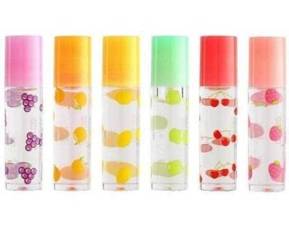 Trending Red Balloons Fruit Flavored Lip Oil - Pack of 6 | Hydrating Lip Balm for Women & Girls | All Season Moisturizing Lip Care | Perfect for Daily Use, Winter Protection & Gift Sets
