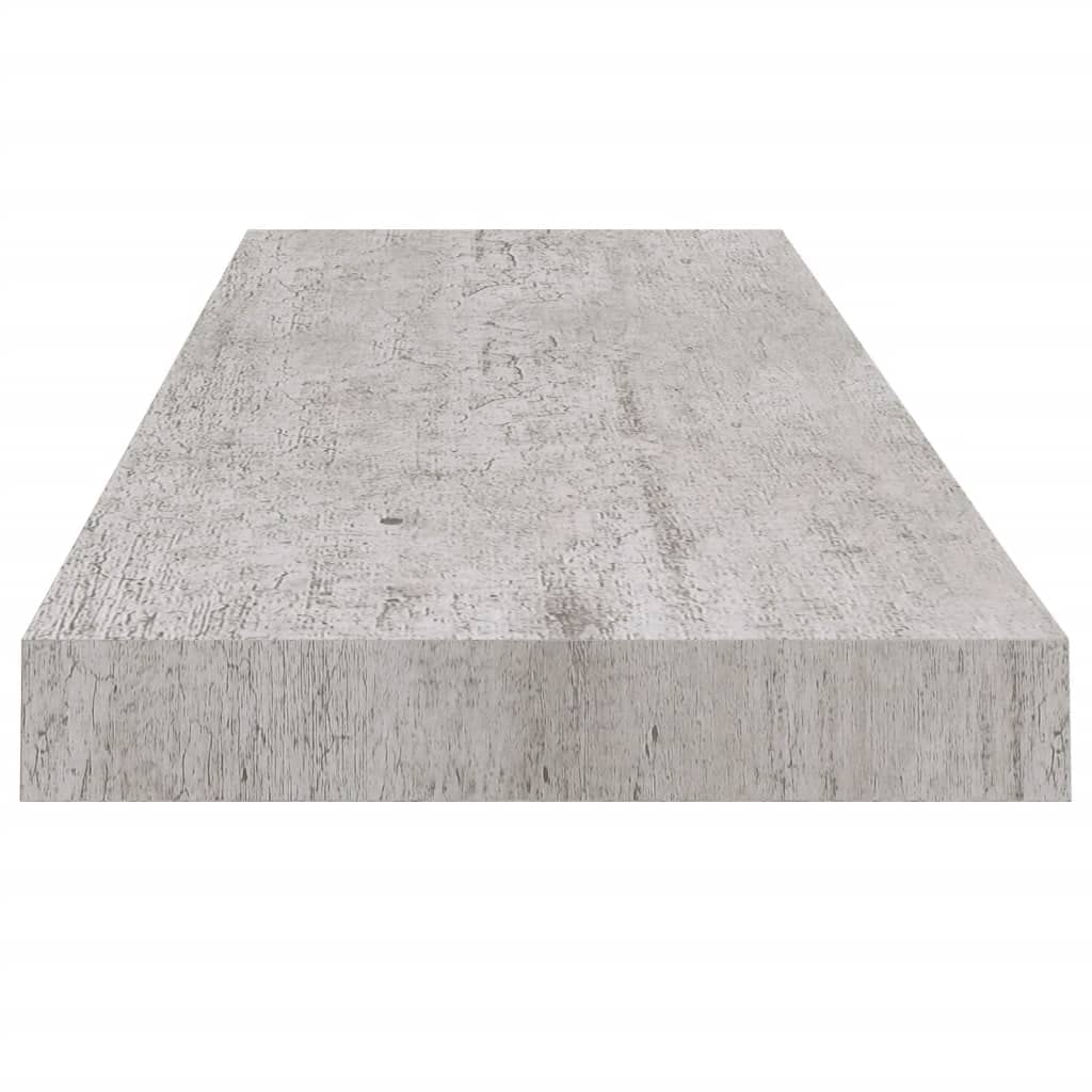 Floating Shelf Wall Mount - 2 Pack Concrete Gray MDF Shelves (31.5