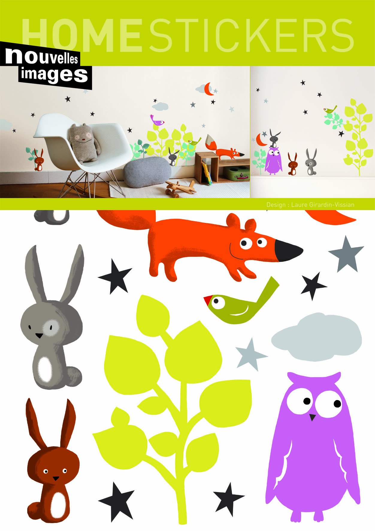 Animal & Fairy Tale Decorative Wall Stickers for Kids Room - Removable Home Decor Vinyl Stickers for Nursery, Bedroom, Playroom & Classroom