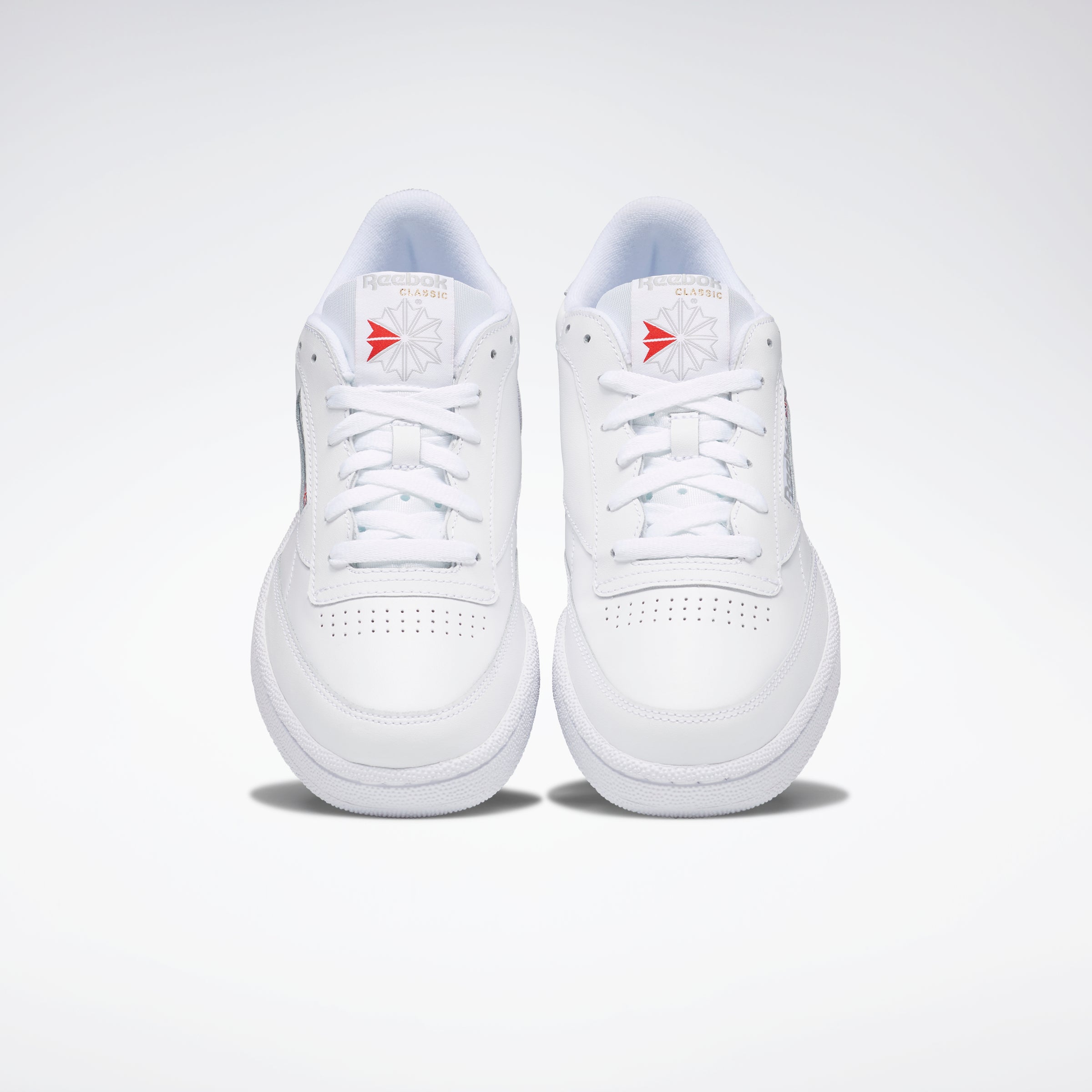 Reebok Club C 85 Vintage Sneakers - White & Sheer Grey | Classic Retro Tennis Shoes for Men & Women | Perfect for Casual Wear, Gym & Street Style