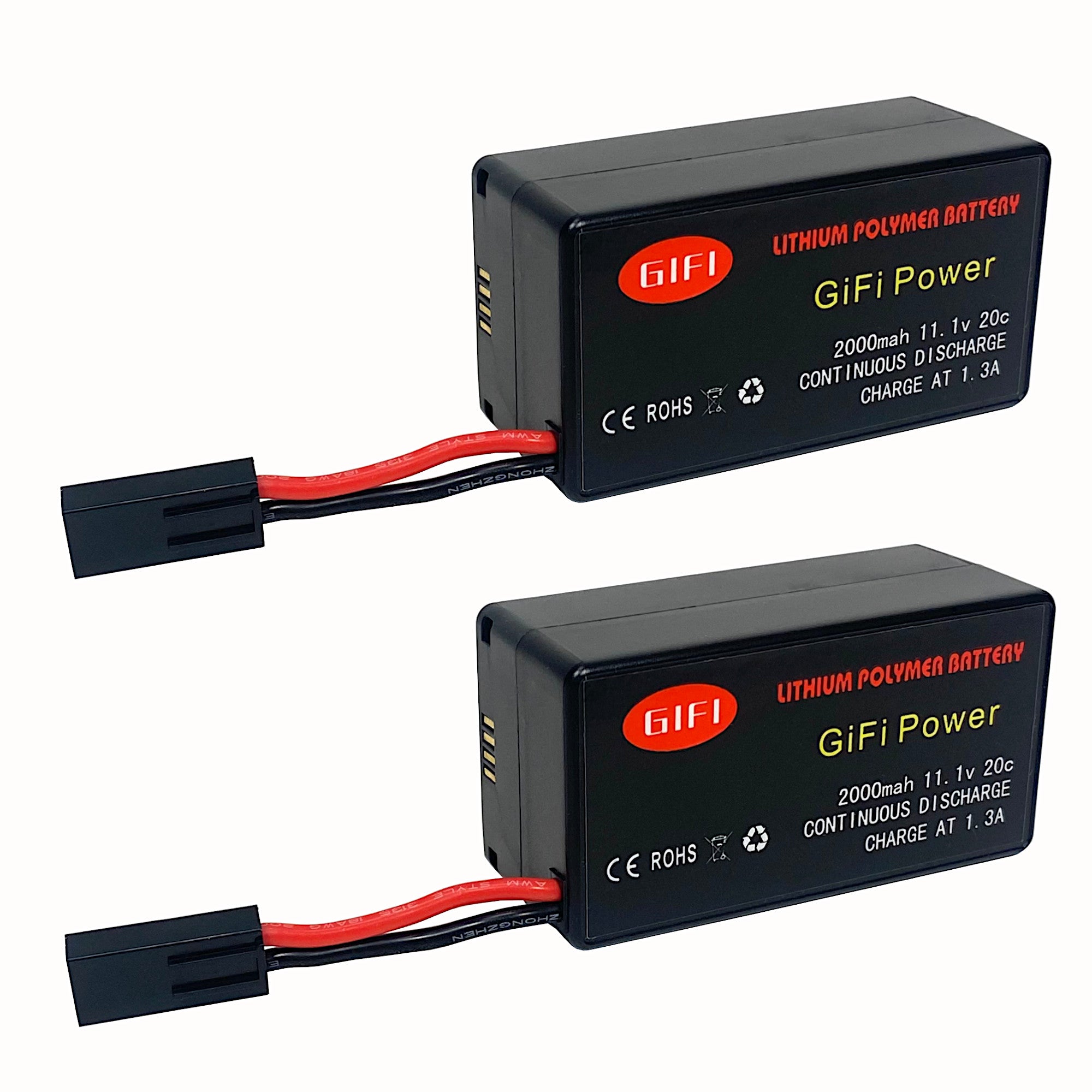 High Capacity 11.1V 2000mAh 20C LiPo Battery for Parrot AR.Drone 2.0 - Long Flight Time Replacement Battery for Drone Racing & Aerial Photography