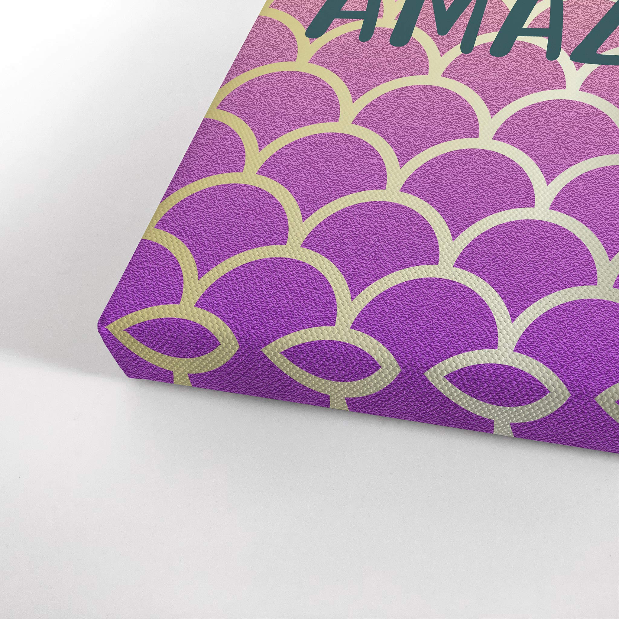You Are Amazing Quote Mermaid Canvas Print - 40x30 Inch Wall Art for Kids Room, Nursery & Baby Room Decor - Ready to Hang, Made in USA | Perfect for Birthday Gifts, Baby Showers & Children's Bedroom Decoration
