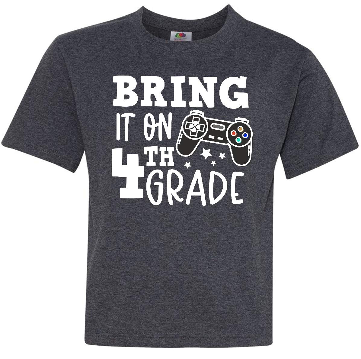 Inktastic Bring It on 4th Grade Video Game Controller Youth T-Shirt - Fun Graphic Tee for Kids, Gamers & School Spirit - Perfect for Birthday Gifts, Gaming Parties & Back to School