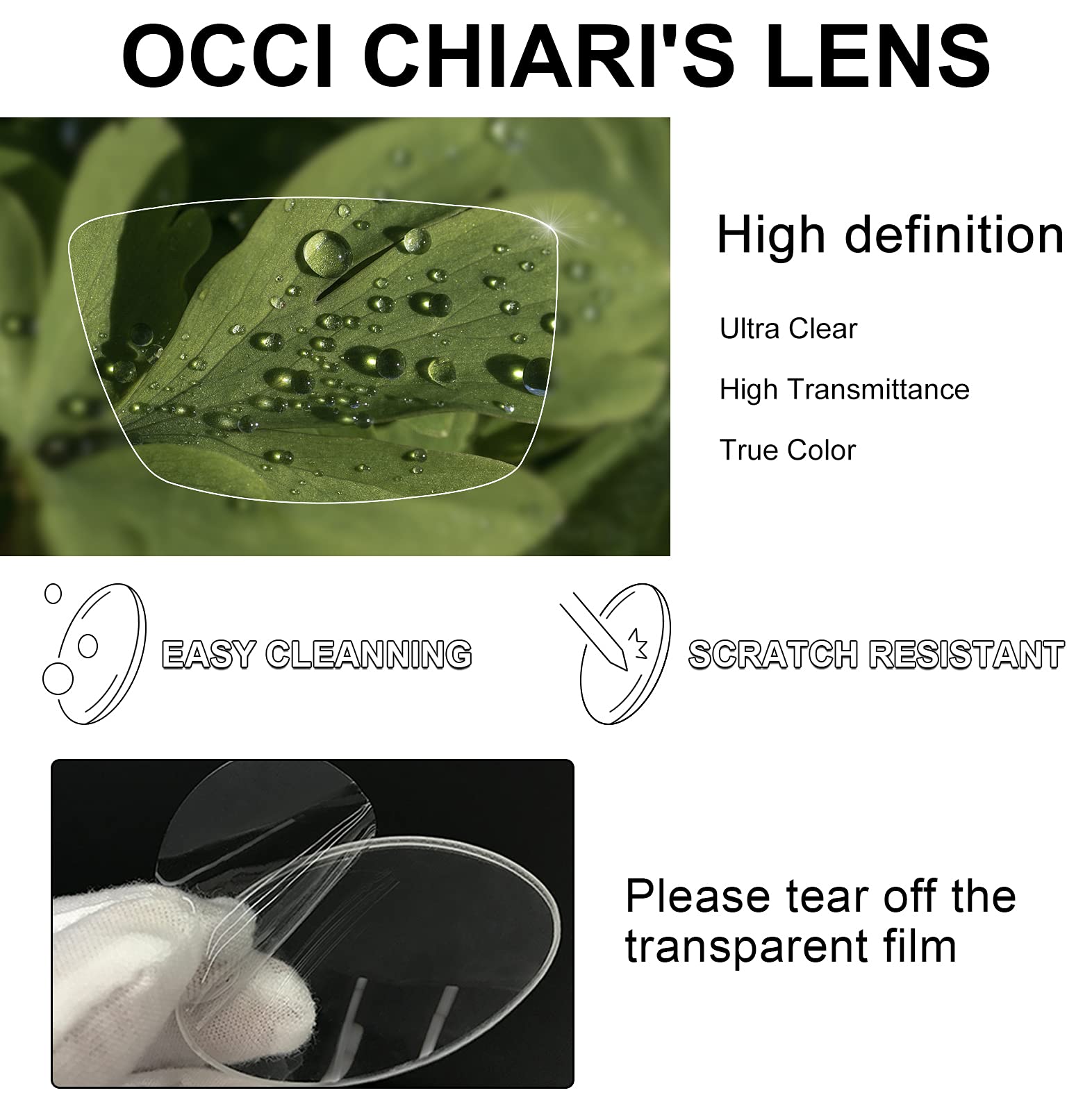OCCI CHIARI Square Eyeglasses Frames for Men - Lightweight Spring Hinge Glasses with Clear Lenses (Black & Brown) | Perfect for Reading, Work, and Everyday Fashion Accessory