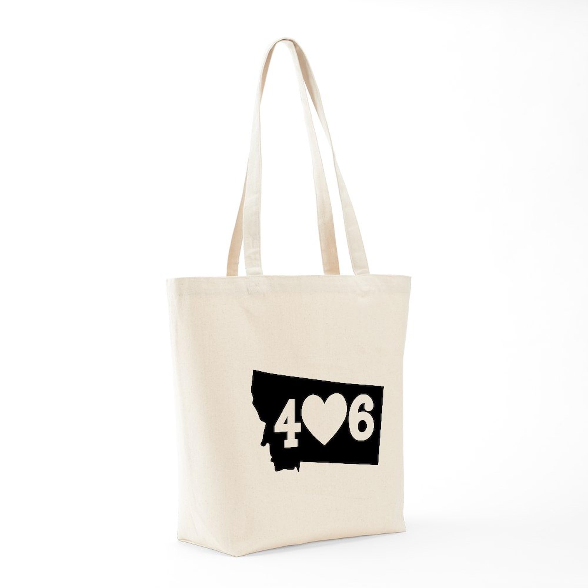 Montana 406 Natural Canvas Tote Bag - Eco-Friendly Reusable Shopping Bag for Groceries, Beach & Daily Use | CafePress