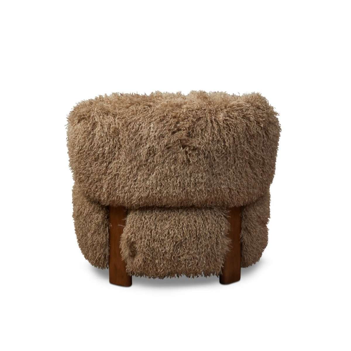 Ted Sherling Occasional Chair - Brown Upholstered Accent Chair for Living Room, Bedroom, or Office - Comfortable Lounge Chair with Sturdy Wooden Legs