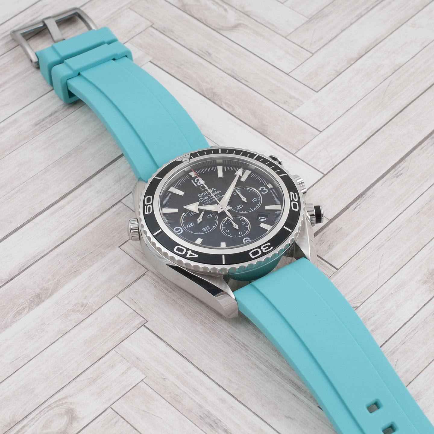 Quick Release FKM Rubber Watch Strap Band - 20mm 22mm 24mm - Durable & Comfortable for Sports, Swimming & Everyday Wear