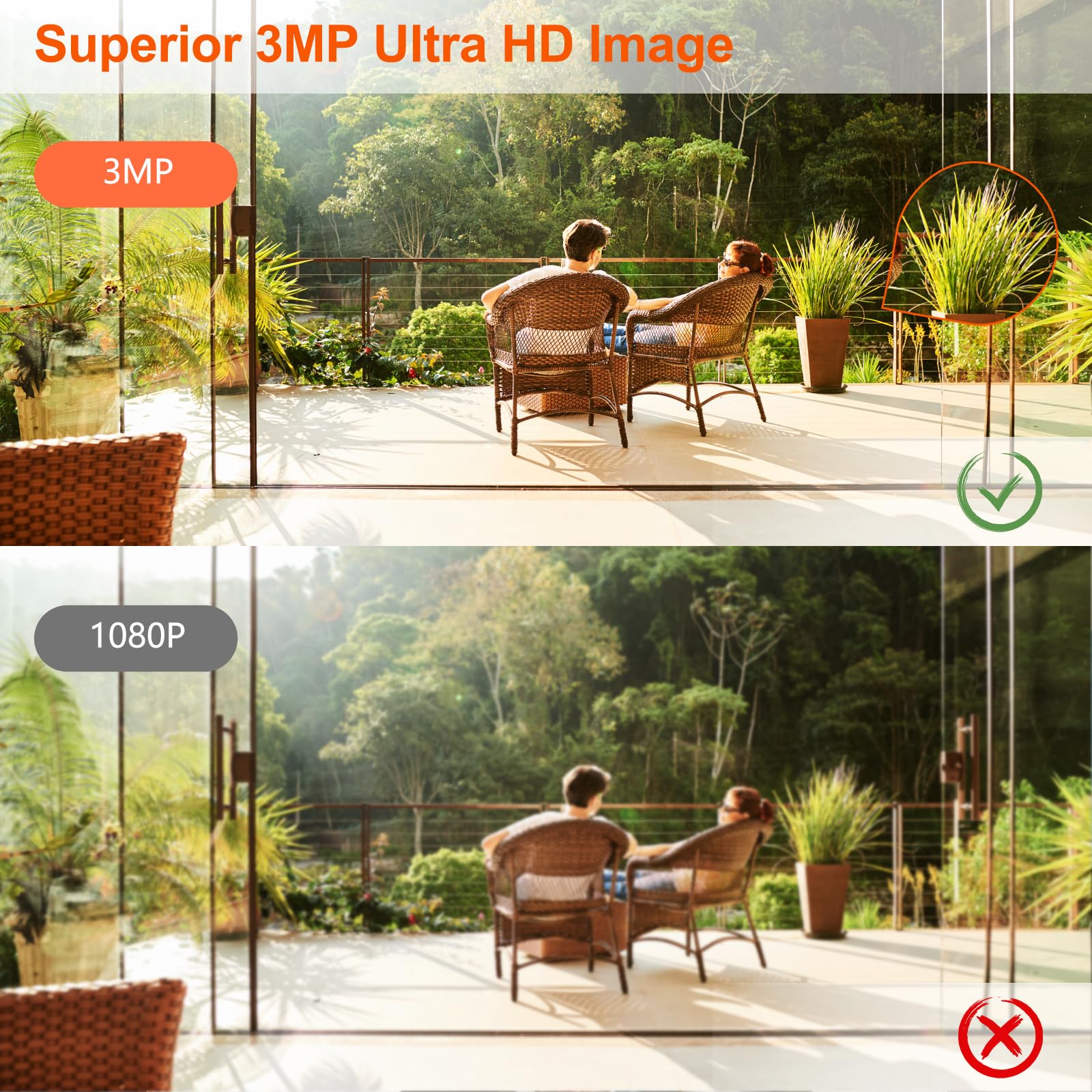 Wireless Solar Security Camera Outdoor - 360° PTZ Pan Tilt Solar Powered Battery Camera, Total Wire-Free Home Surveillance System for Yard, Garage & Property Protection | Weatherproof Night Vision Motion Detection