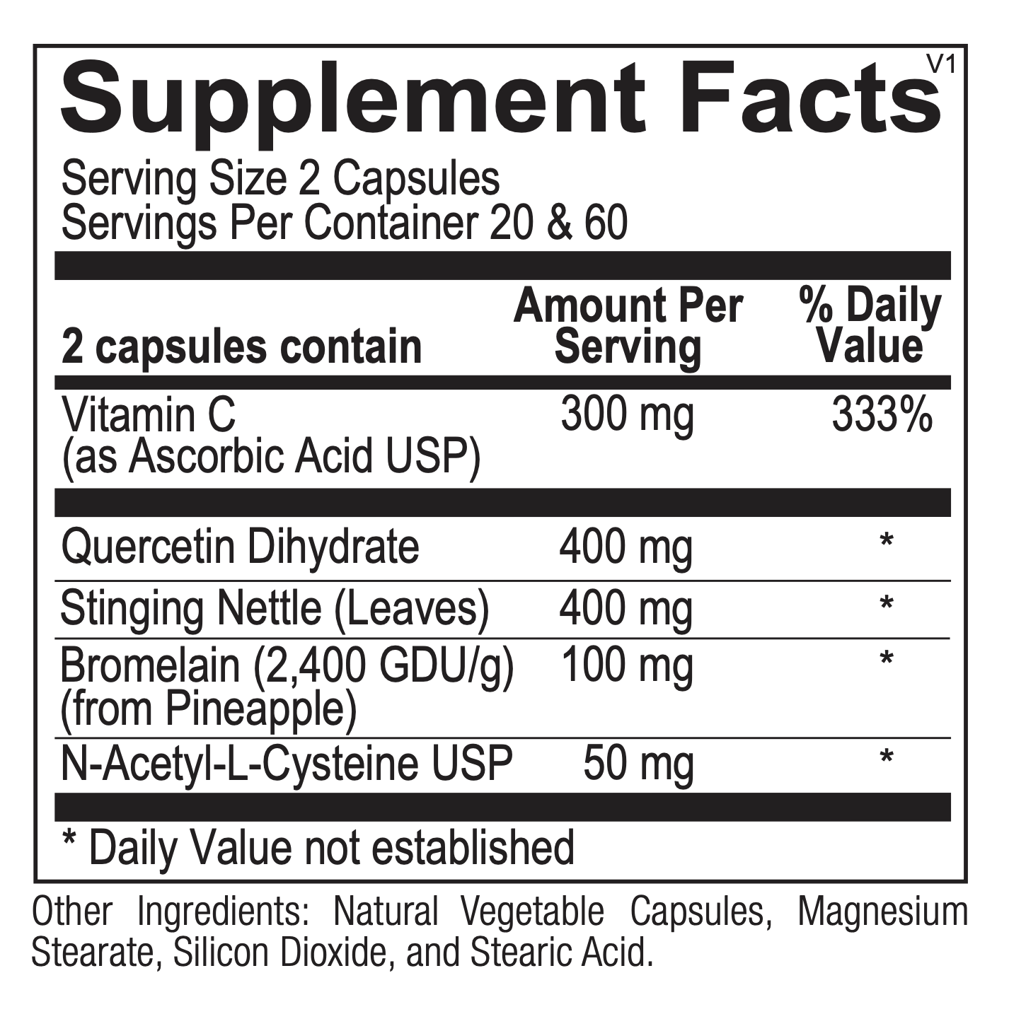 Natural D-Hist Supplement - 120 Capsules for Seasonal Allergy Relief & Immune Support | Supports Respiratory Health & Sinus Comfort for Adults & Kids