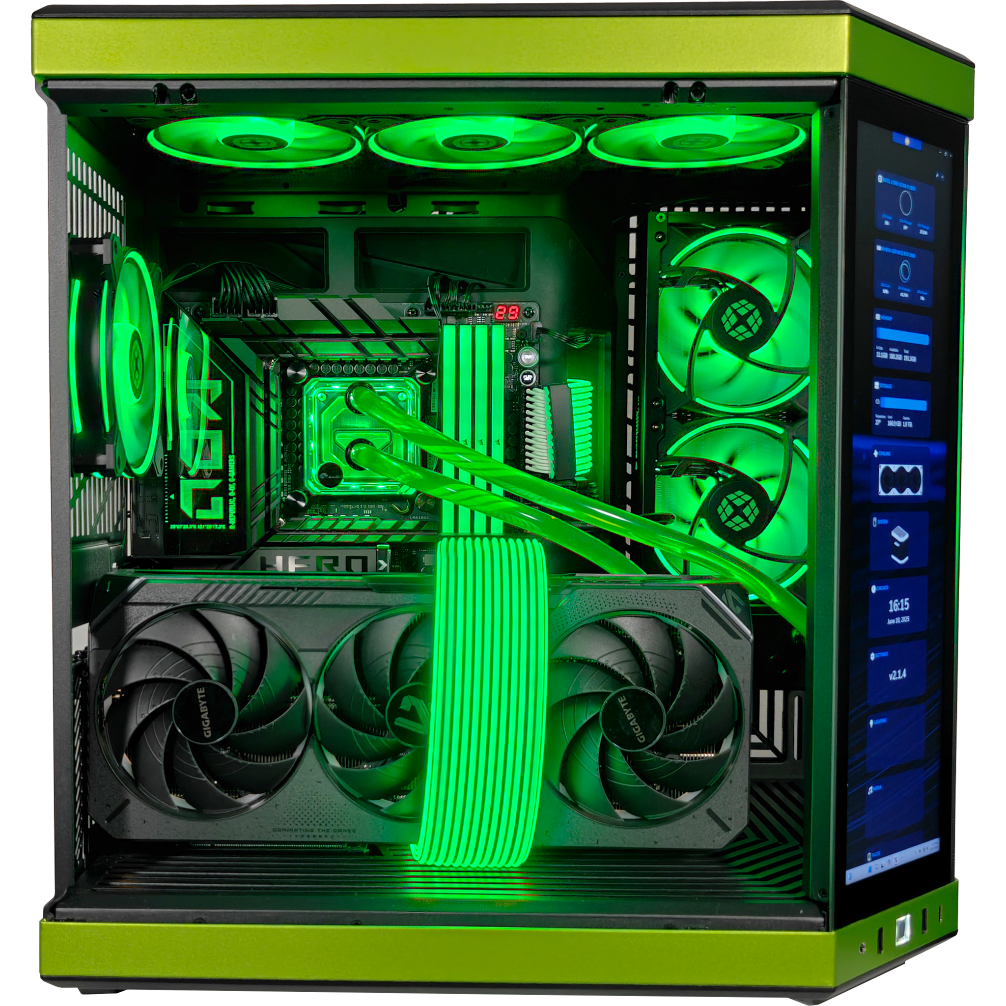 Y70 Mean Green Black Label Gaming Desktop with Intel Z890 & DDR5 RAM - High Performance PC for Gaming, Streaming & Content Creation