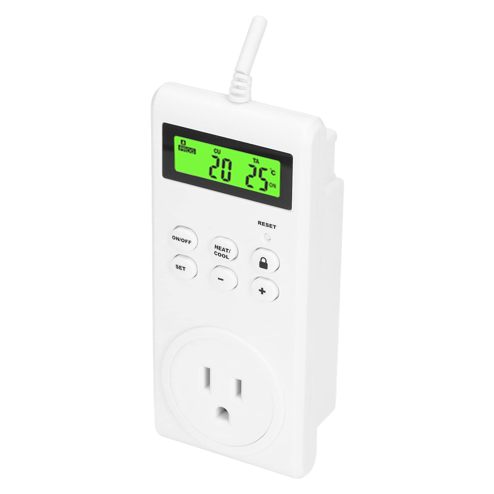 Brrnoo Smart WiFi Temperature Controller Switch - Wireless Thermostat Outlet with Timer, Adjustable Temperature Control for Home Heating & Cooling | Perfect for Aquariums, Reptile Tanks, Greenhouses and Incubators
