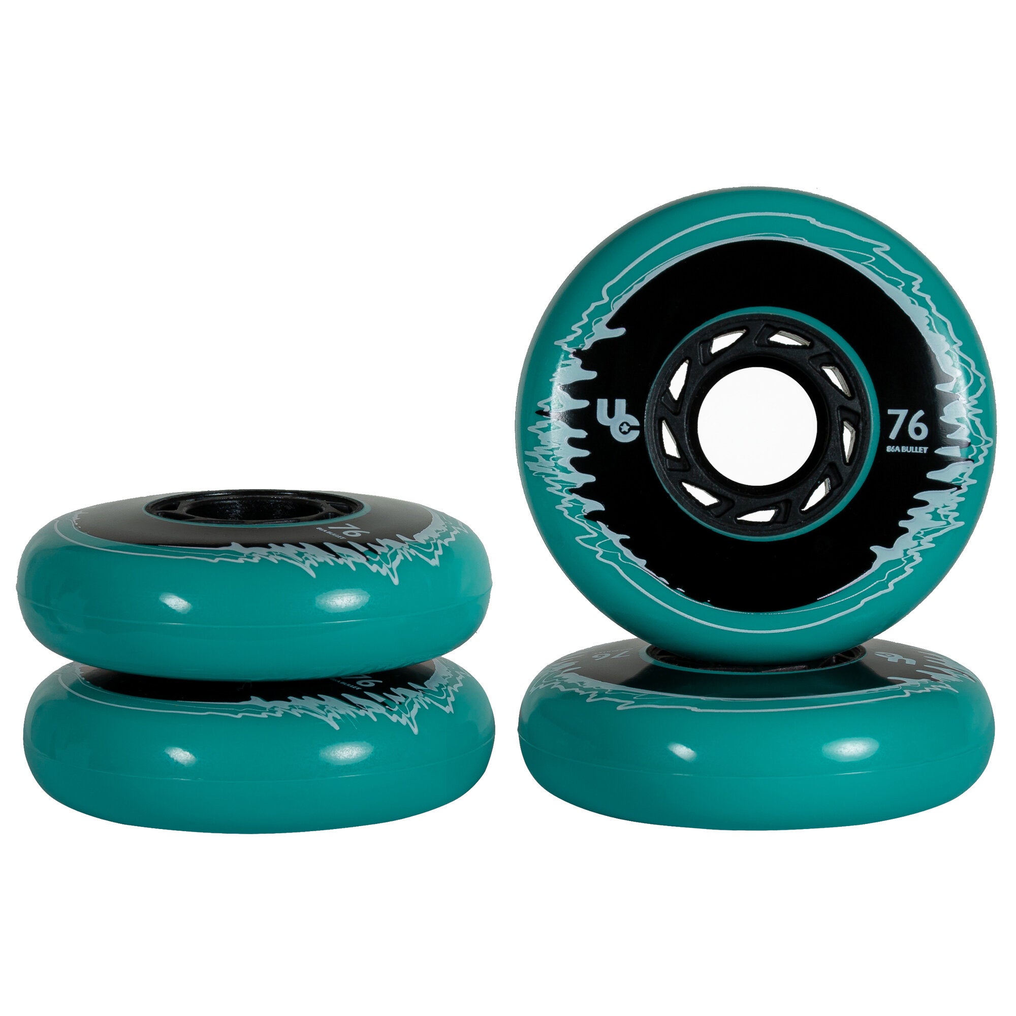 Cosmic Interference 76/86A Skateboard Wheels - 4 Pack Set for Street Skating & Park Tricks | Durable Urethane Wheels for Smooth Ride