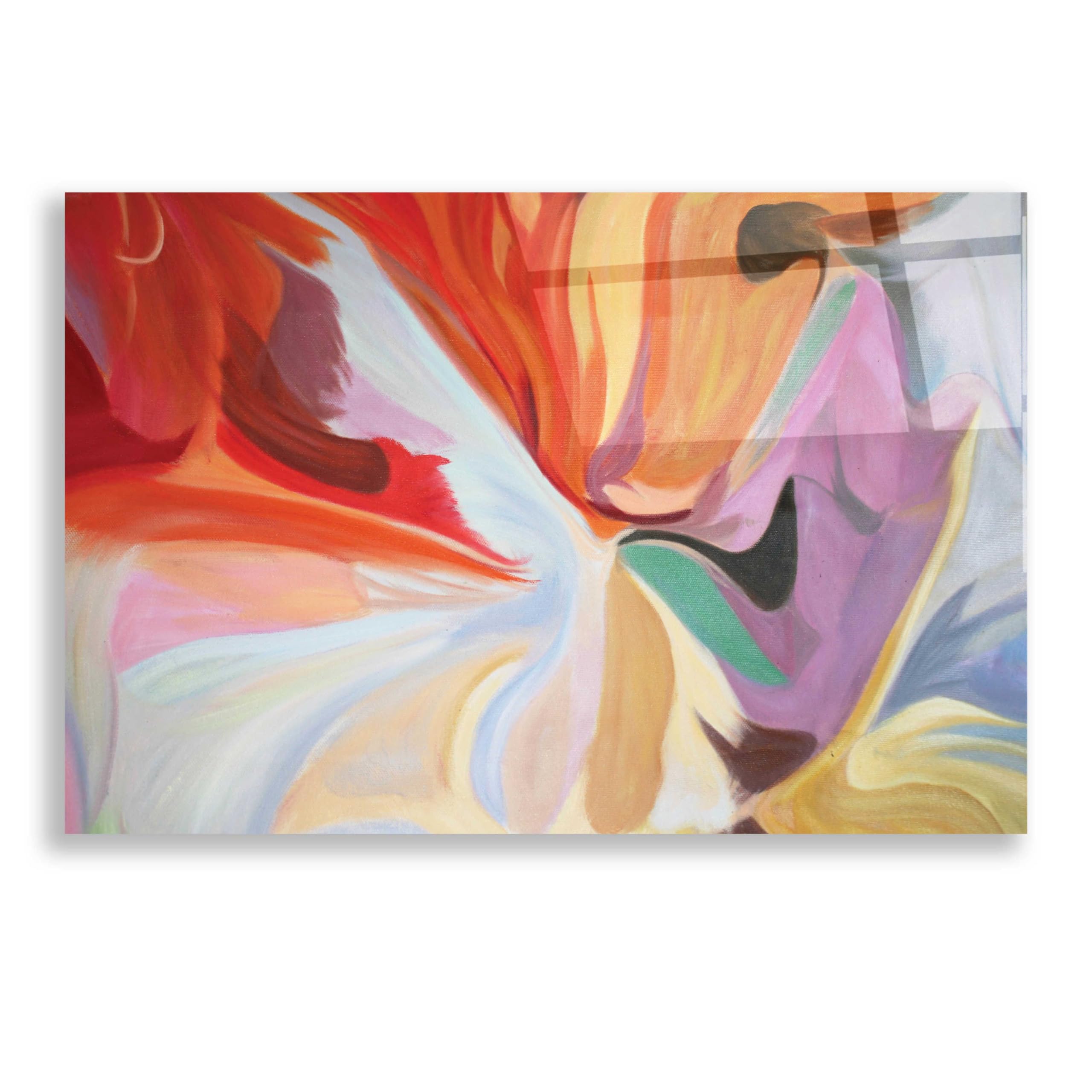 Epic Art 'Notes of Elegance 8' by Irena Orlov - Acrylic Glass Wall Art Painting 24x16 Inches - Modern Home Decor for Living Room, Bedroom & Office