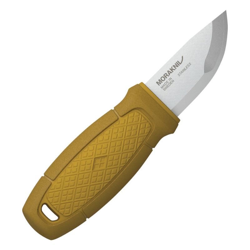 Morakniv Eldris Outdoor Knife Kit with Fire Starter & Sheath - Yellow | Compact Survival Knife for Camping, Hiking & Bushcraft