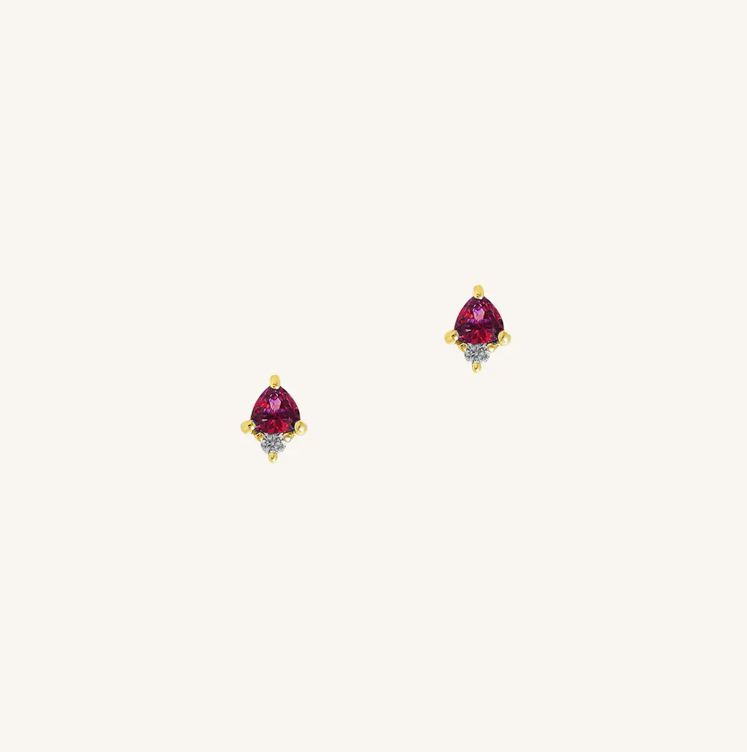 July Birthstone Stud Earrings - Genuine Ruby Gemstone Jewelry for Women - Perfect Gift for Birthdays, Anniversaries & Special Occasions
