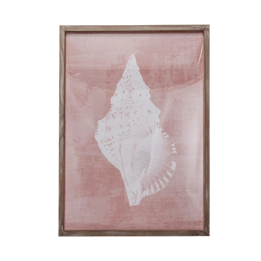 20x28 Inch Conch Shell Wall Art Decor - Coastal Beach Theme Home Decor for Living Room, Bedroom, Bathroom | Perfect for Nautical & Boho Style Interiors