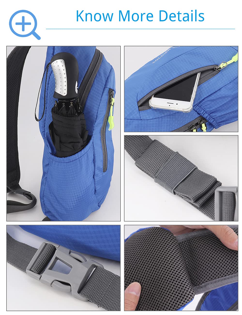 Crossbody Sling Backpack for Men & Women - Lightweight Chest Shoulder Bag for Gym, Cycling, Travel & Outdoor Sports | Perfect for Hiking, Commuting & Daily Use