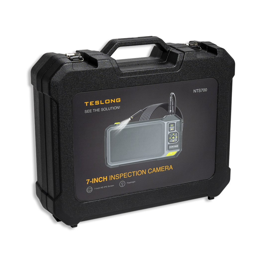 NTS700 Triple Lens HD Inspection Camera with 7 Inch IPS Screen - Waterproof Endoscope for Plumbing, HVAC, Automotive & Home Inspection