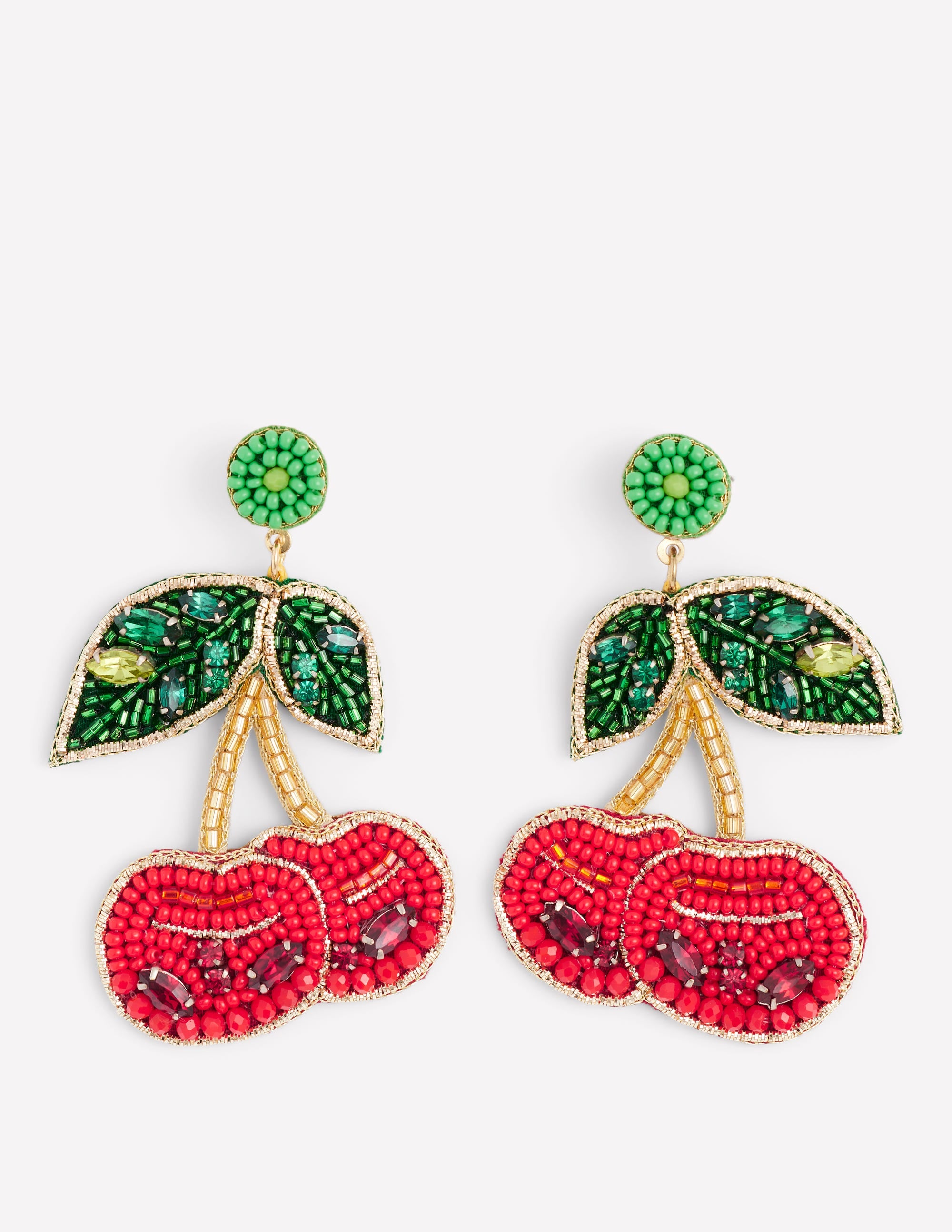 Beady Motif Earrings Cherry - Stylish Dangle Earrings for Women, Perfect for Parties, Weddings & Everyday Wear