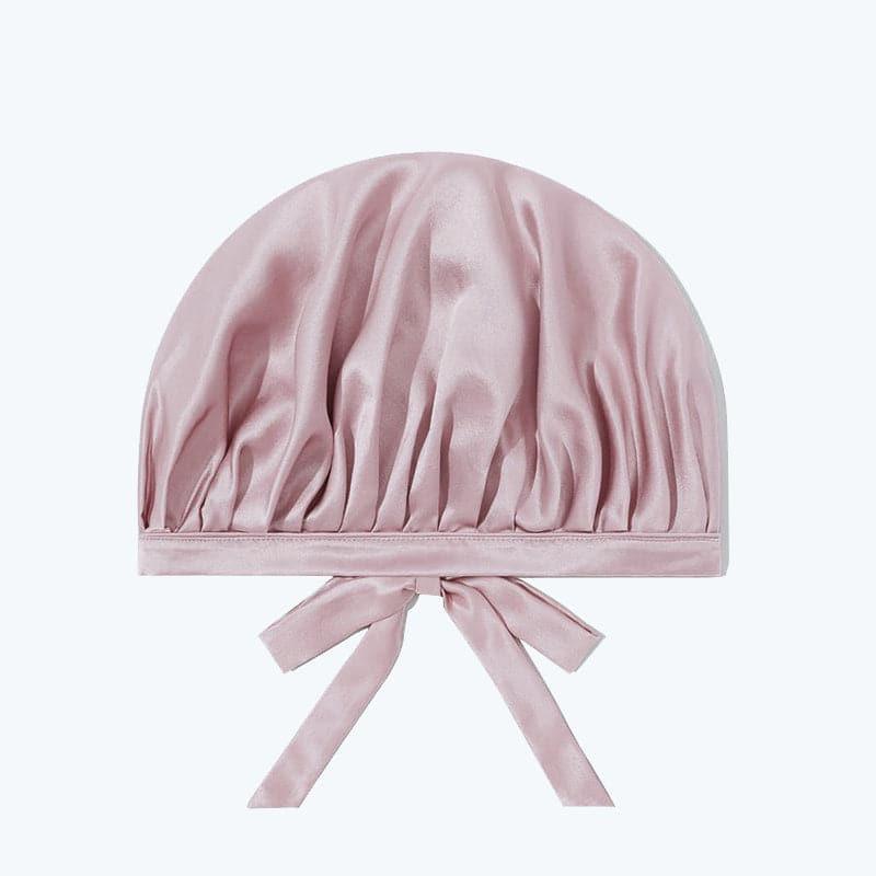 Silk Hair Care Sleep Cap with Bow Knot - Satin Bonnet for Curly, Natural & Damaged Hair - Perfect for Nighttime Hair Protection & Styling