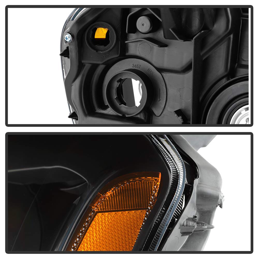 ACANII Replacement Headlights for 2009-2011 Honda Pilot - Black Aftermarket Headlamps Pair (Driver & Passenger Side) | Perfect for Night Driving & Vehicle Restoration Projects
