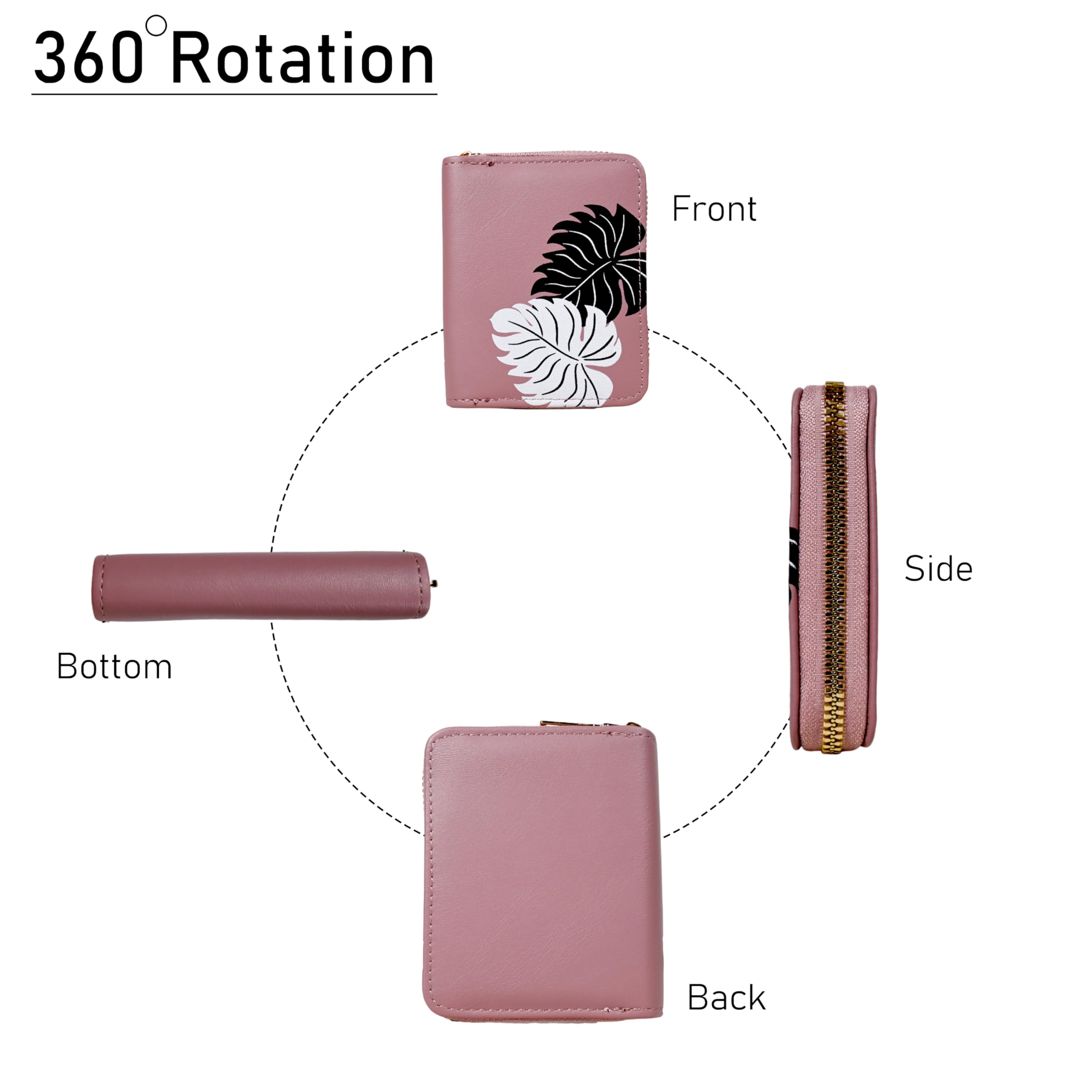 Stylish Women's Small Wallet - Slim Credit Card Holder & Coin Purse with Secure Zipper - Cute Mini Wallet for Girls & Women (Purple) - Perfect for Everyday Use, Travel & Gift Giving