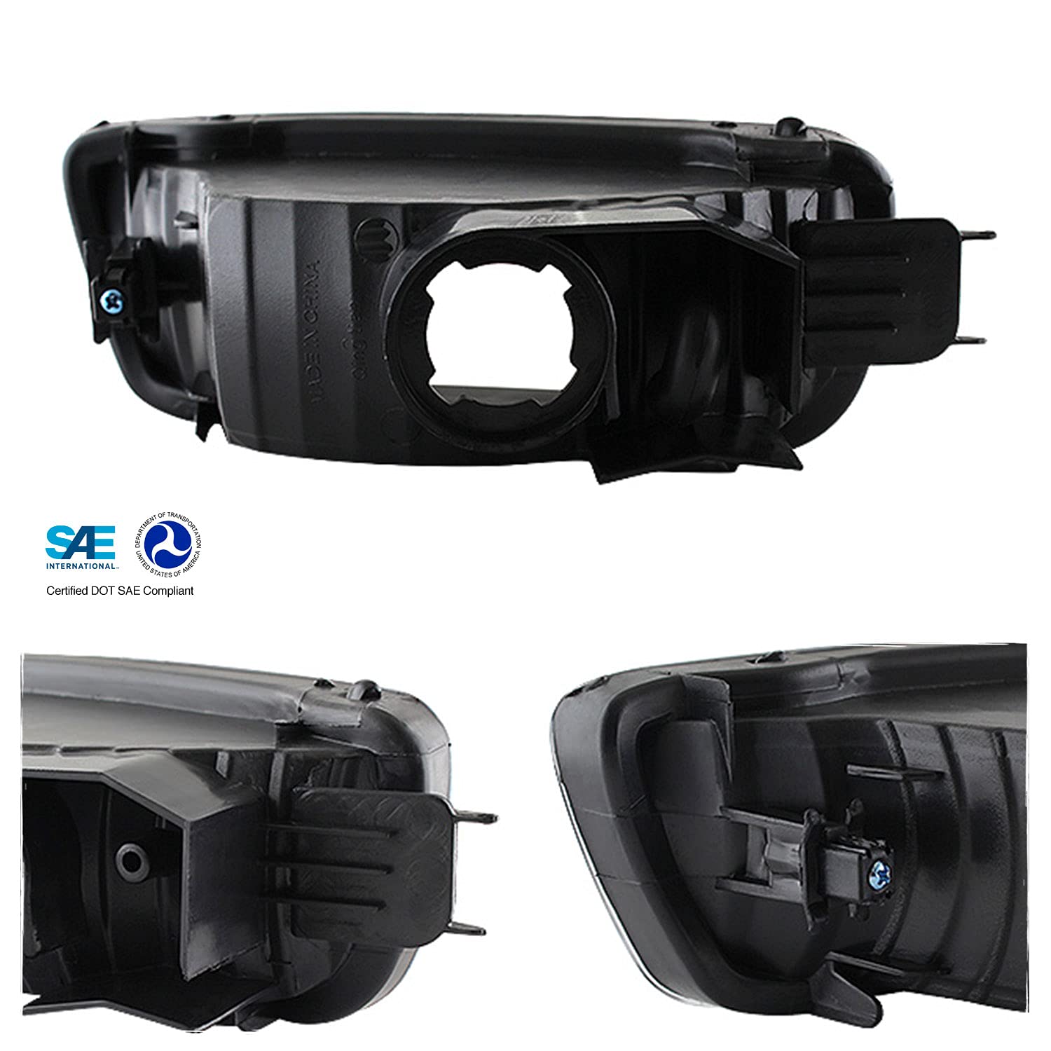 AKKON Black Headlights + Corner Lights + Signal Lights + Bumper Lamps + Smoked Tail Lights Pair for 2001-2004 Toyota Tacoma Pickup - Upgrade Your Truck's Style & Night Visibility (Perfect for Off-Roading, Night Driving & Custom Builds)