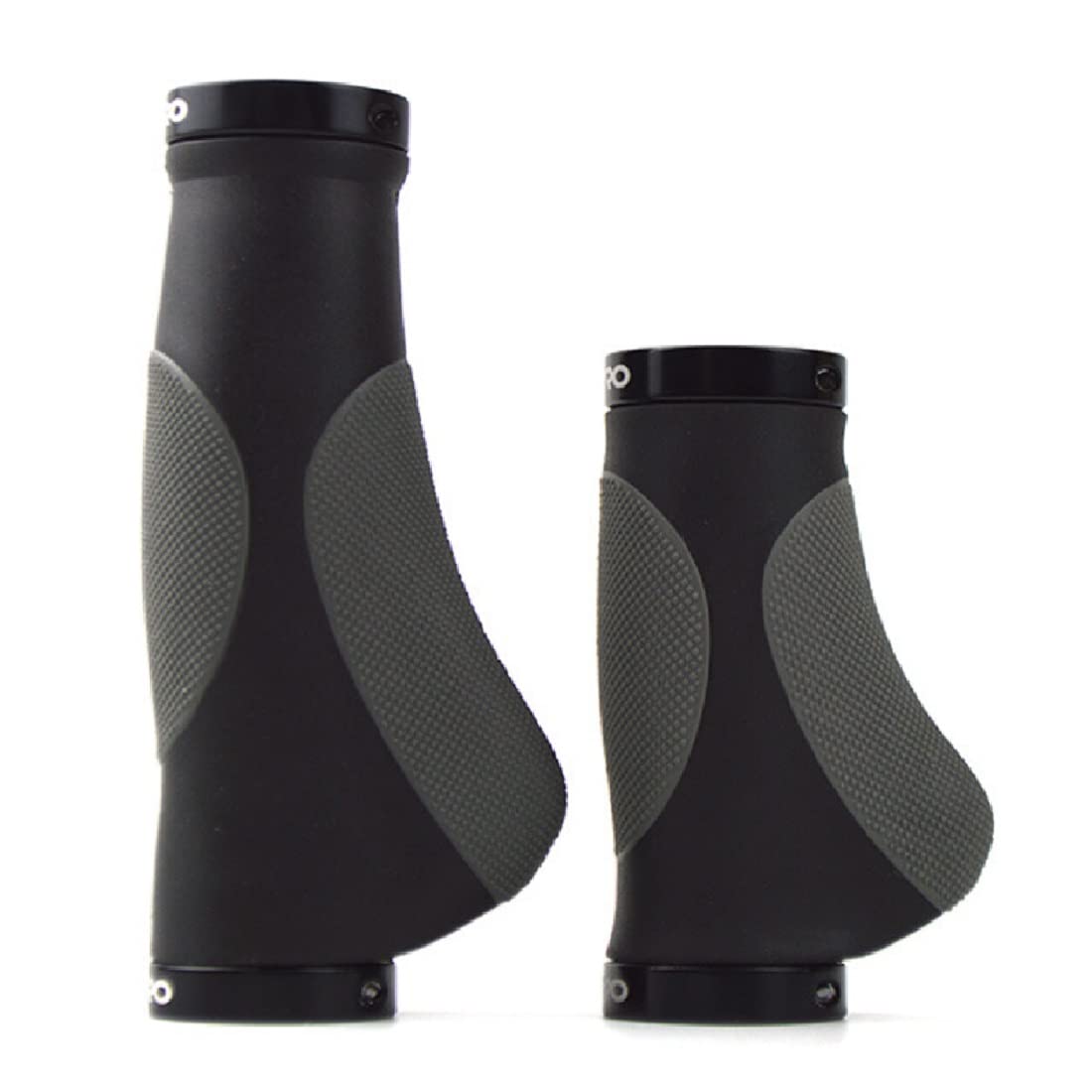 WEERAS Soft Rubber Bike Handlebar Grips - 130mm+92mm Ergonomic Bicycle Grips for Mountain, Folding & Fixed Gear Bikes - Comfortable Cycling Replacement Parts (Black) - Perfect for Long Rides & Commuting