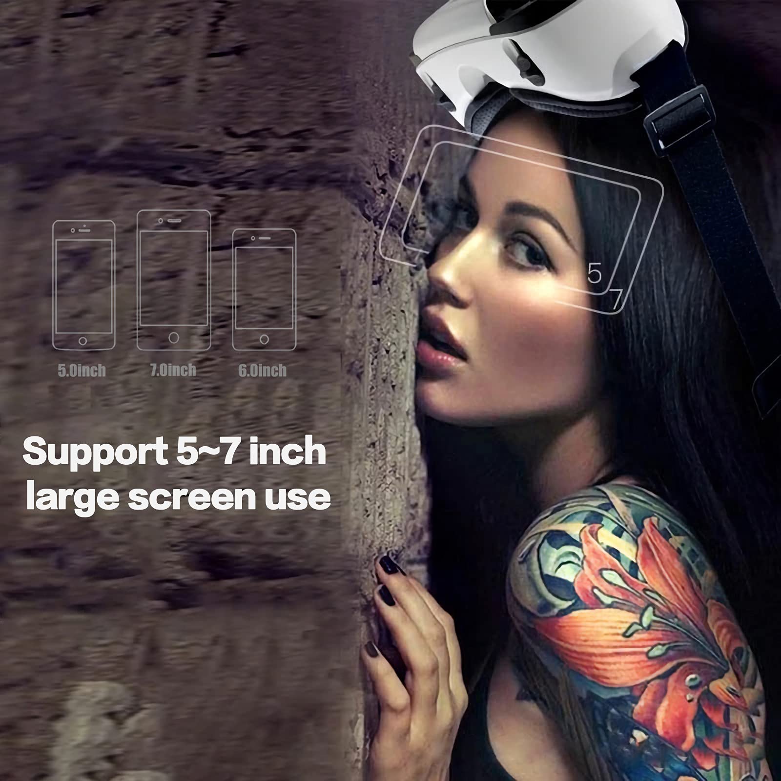 Premium VR Headset for Android & iOS - 3D Virtual Reality Glasses with 2K HD Display & Anti-Blue Light Technology | Ideal for Gaming, Movie Watching & Virtual Experiences | Compatible with Smartphones (White)
