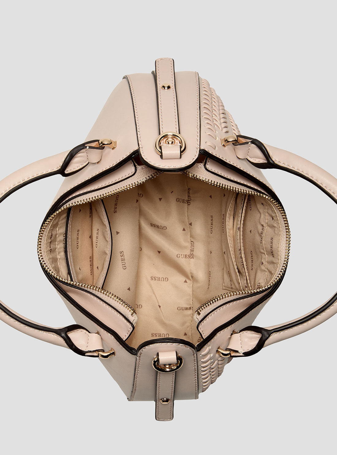Stylish Beige Tatum Satchel Bag for Women - Fashionable Leather Shoulder Purse - Perfect for Work, Travel & Everyday Use